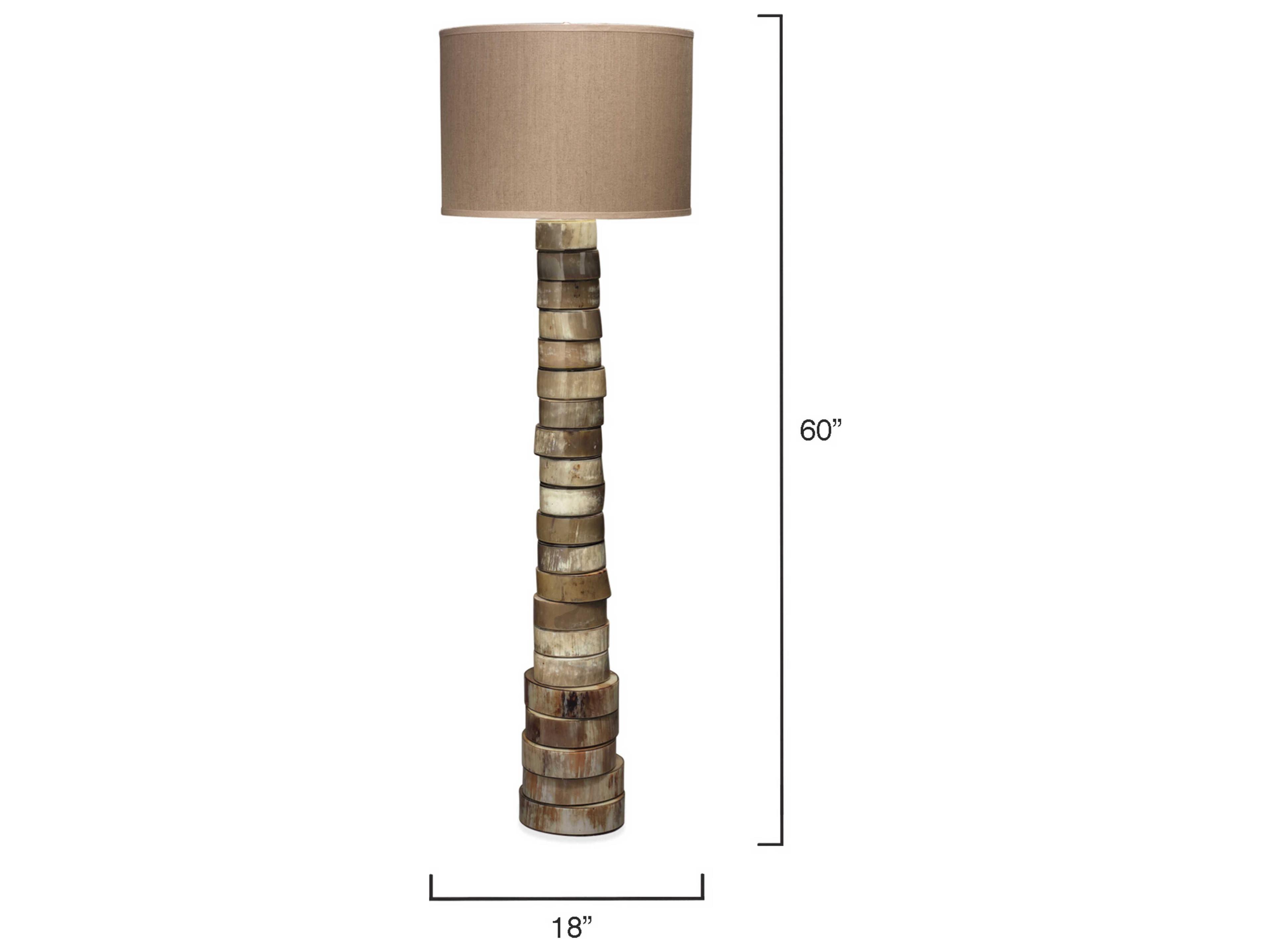 Jamie Young Stacked Horn Brown Floor Lamp