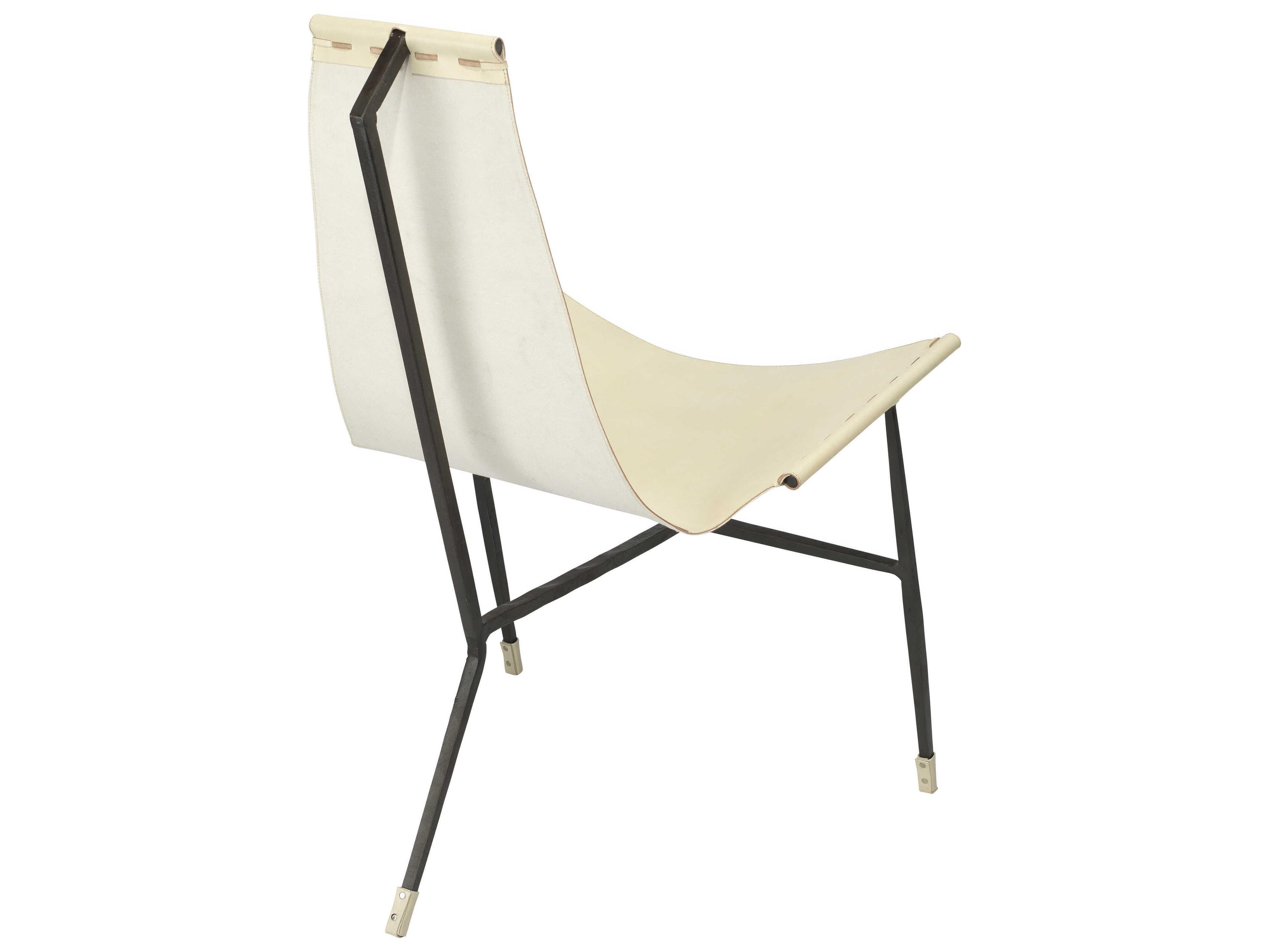 Jamie Young Black Leather Accent Chair