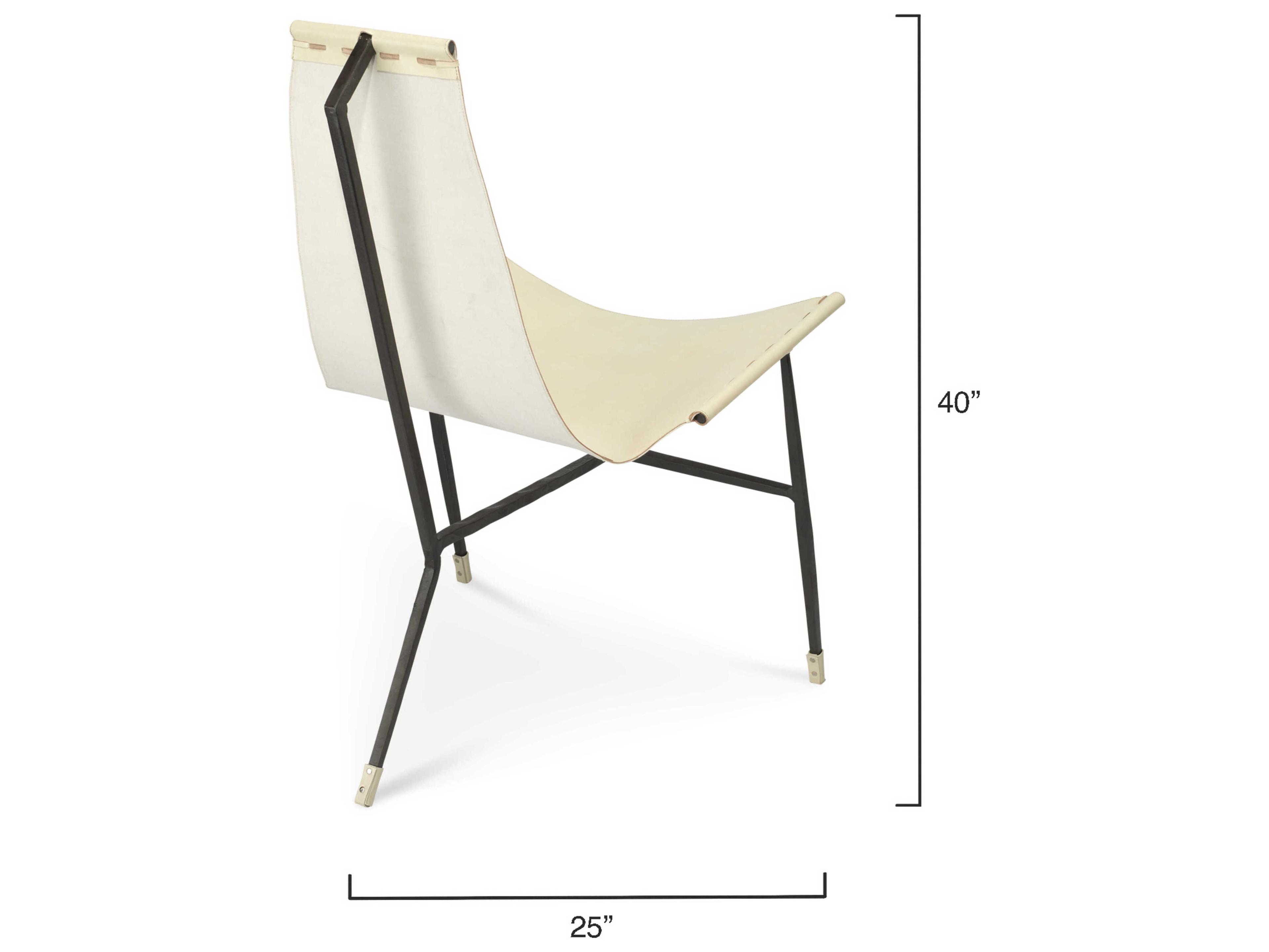 Jamie Young Black Leather Accent Chair