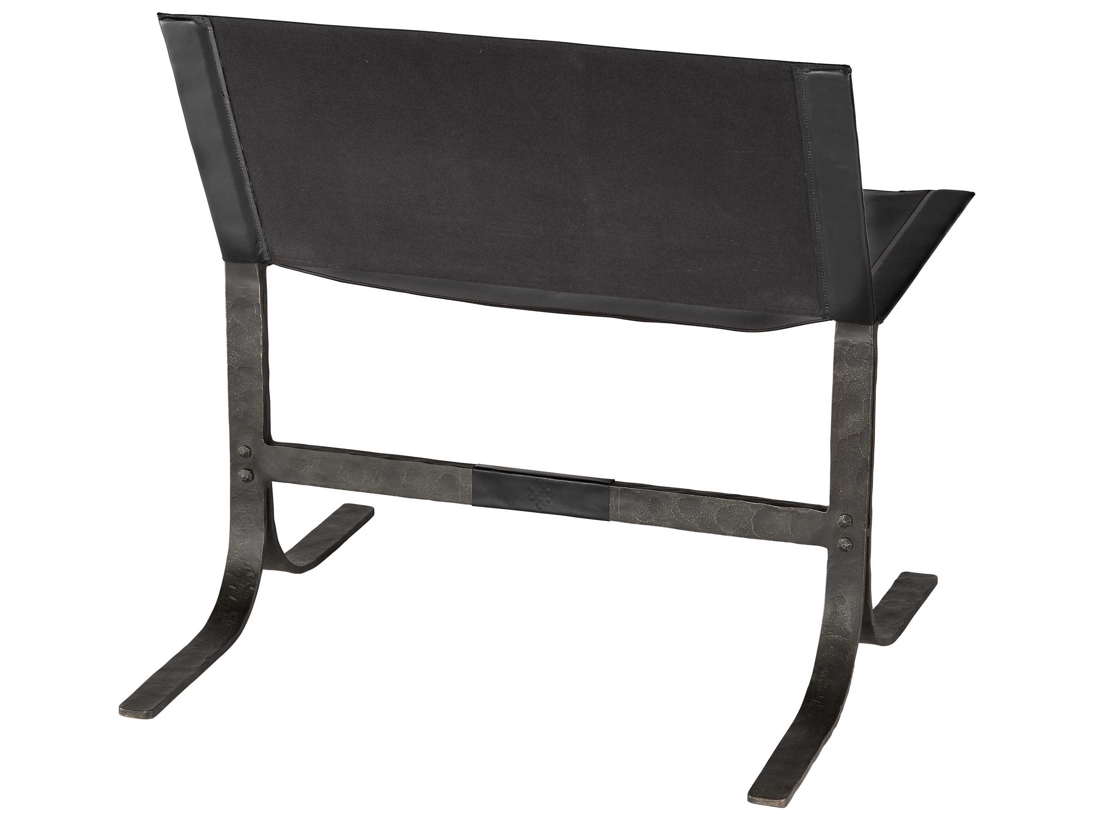 Jamie Young Alessa Black Leather Accent Chair