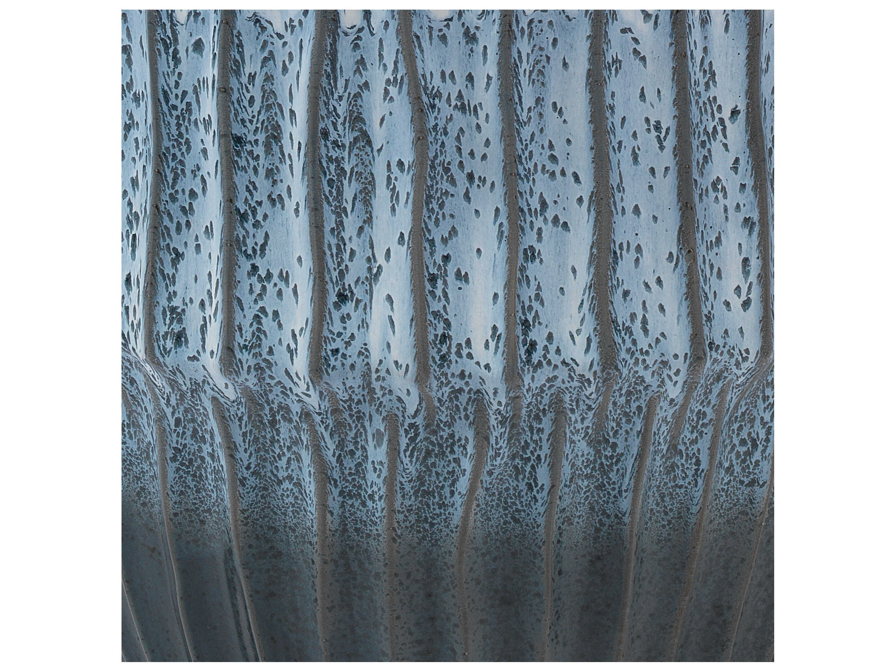 Jamie Young Round Ceramic Blue Ombre End Table