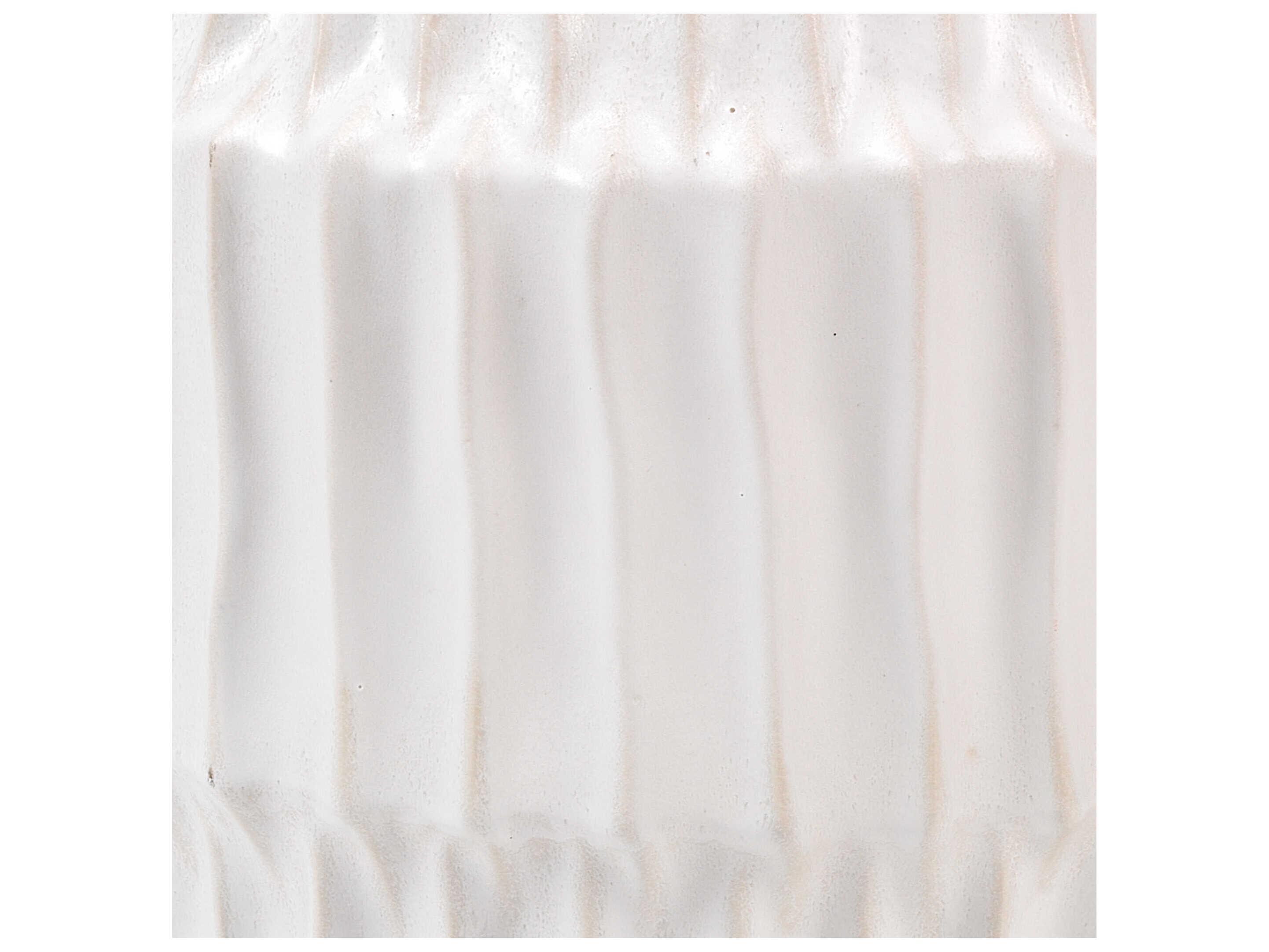 Jamie Young Round Ceramic White Ombre End Table