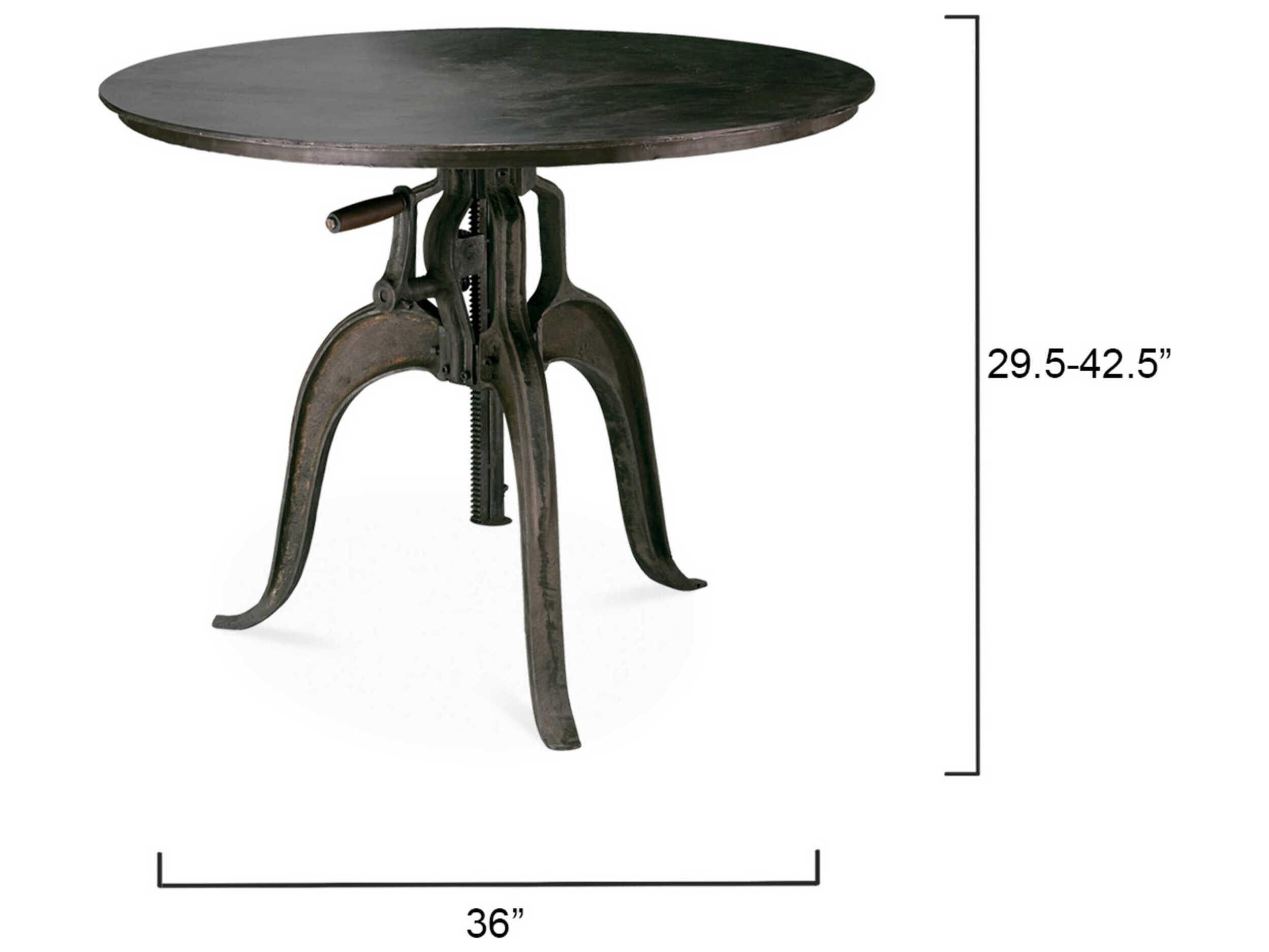 Jamie Young Americana Gun Metal Round Bar Table