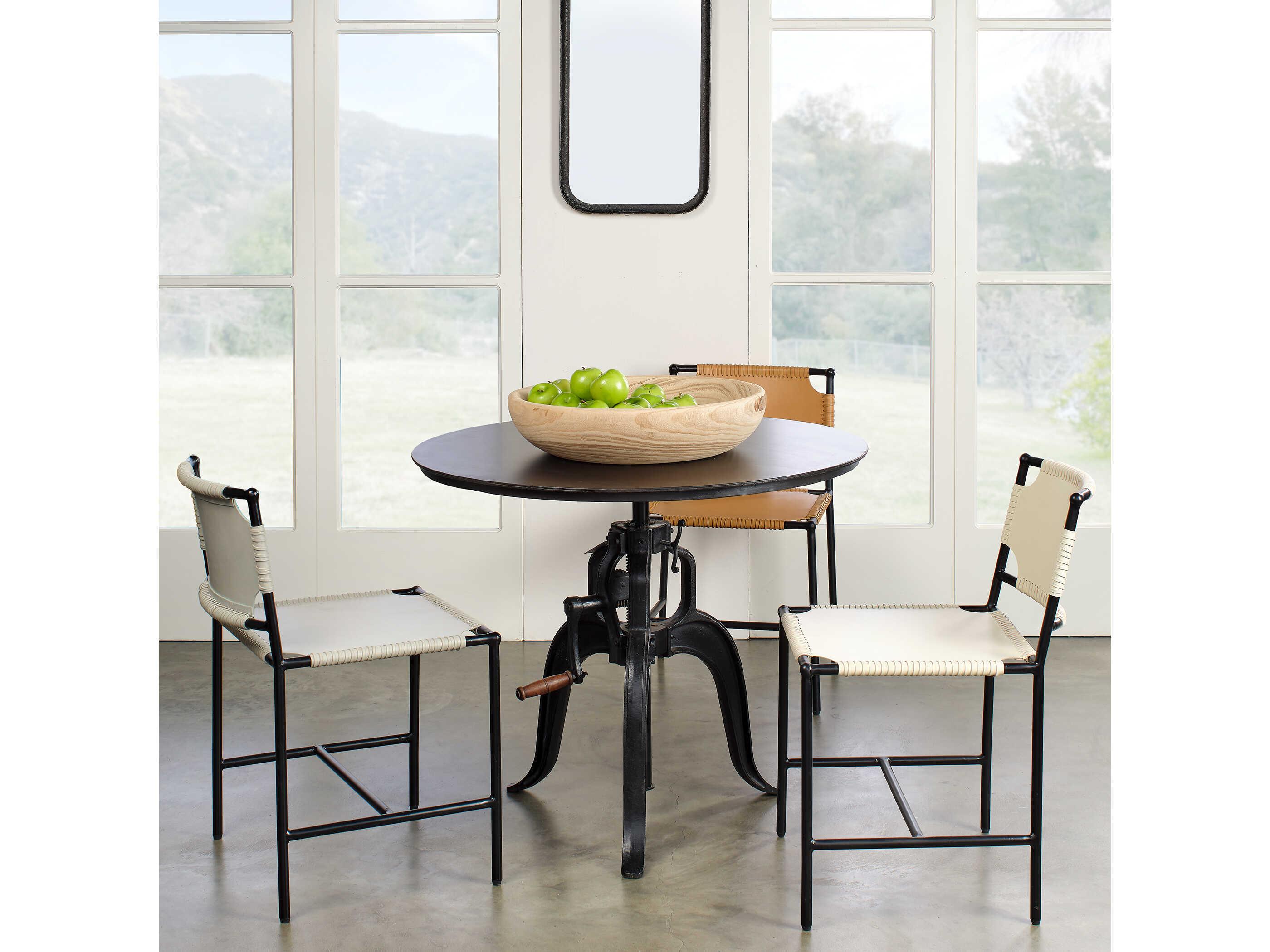 Jamie Young Americana Gun Metal Round Bar Table