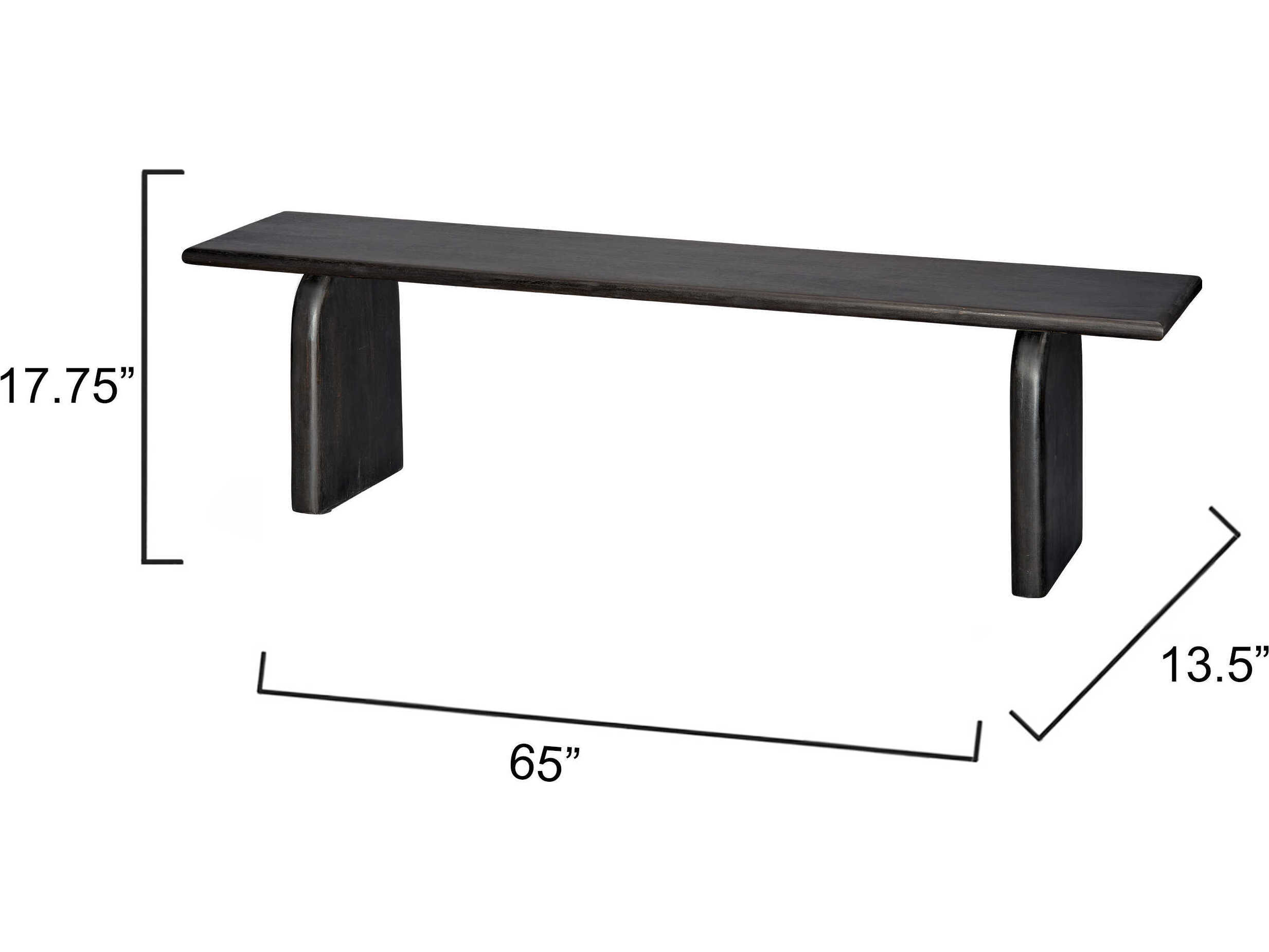 Jamie Young Arc Black Accent Bench
