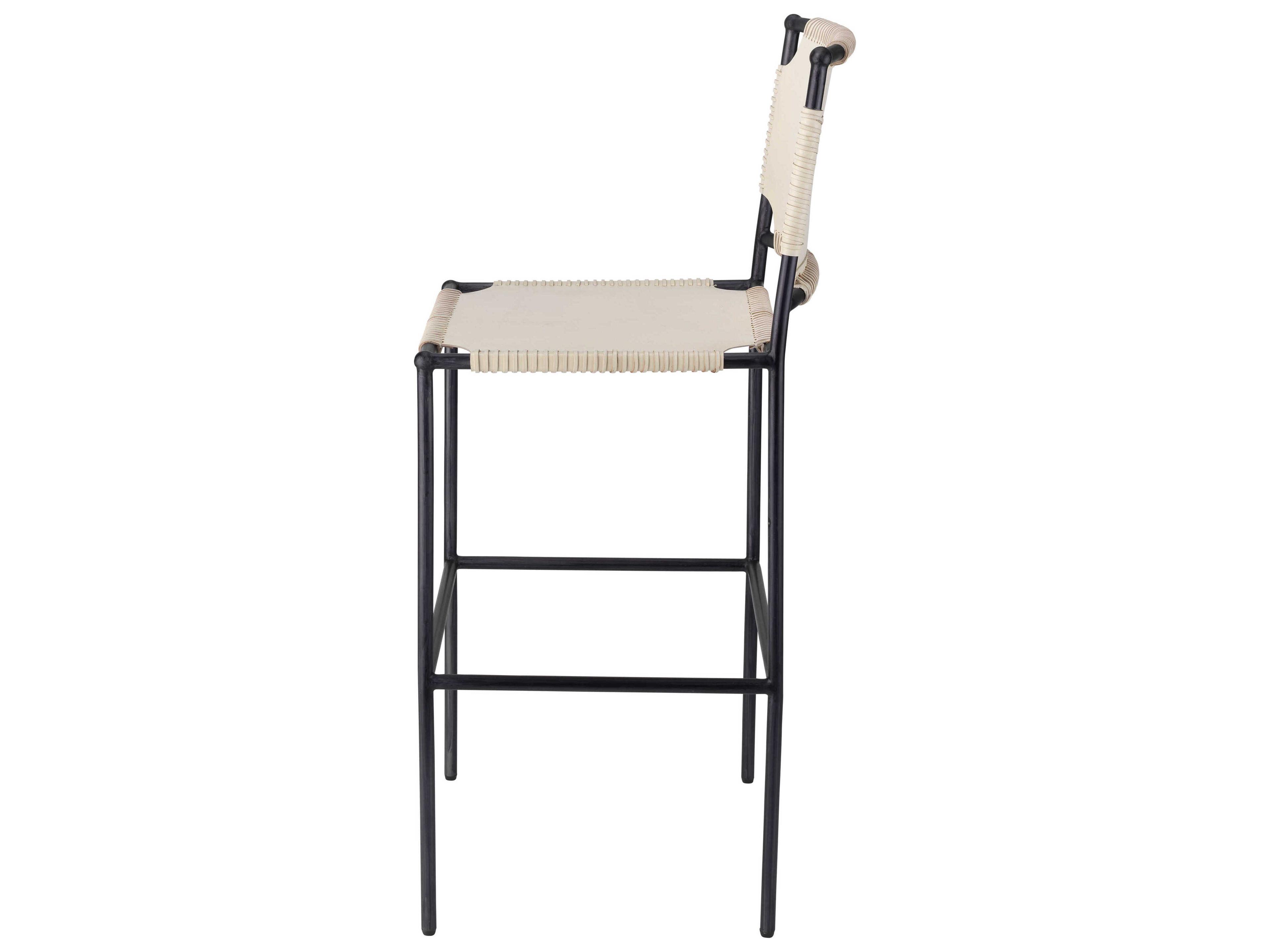 Jamie Young Asher Leather Bar Stool