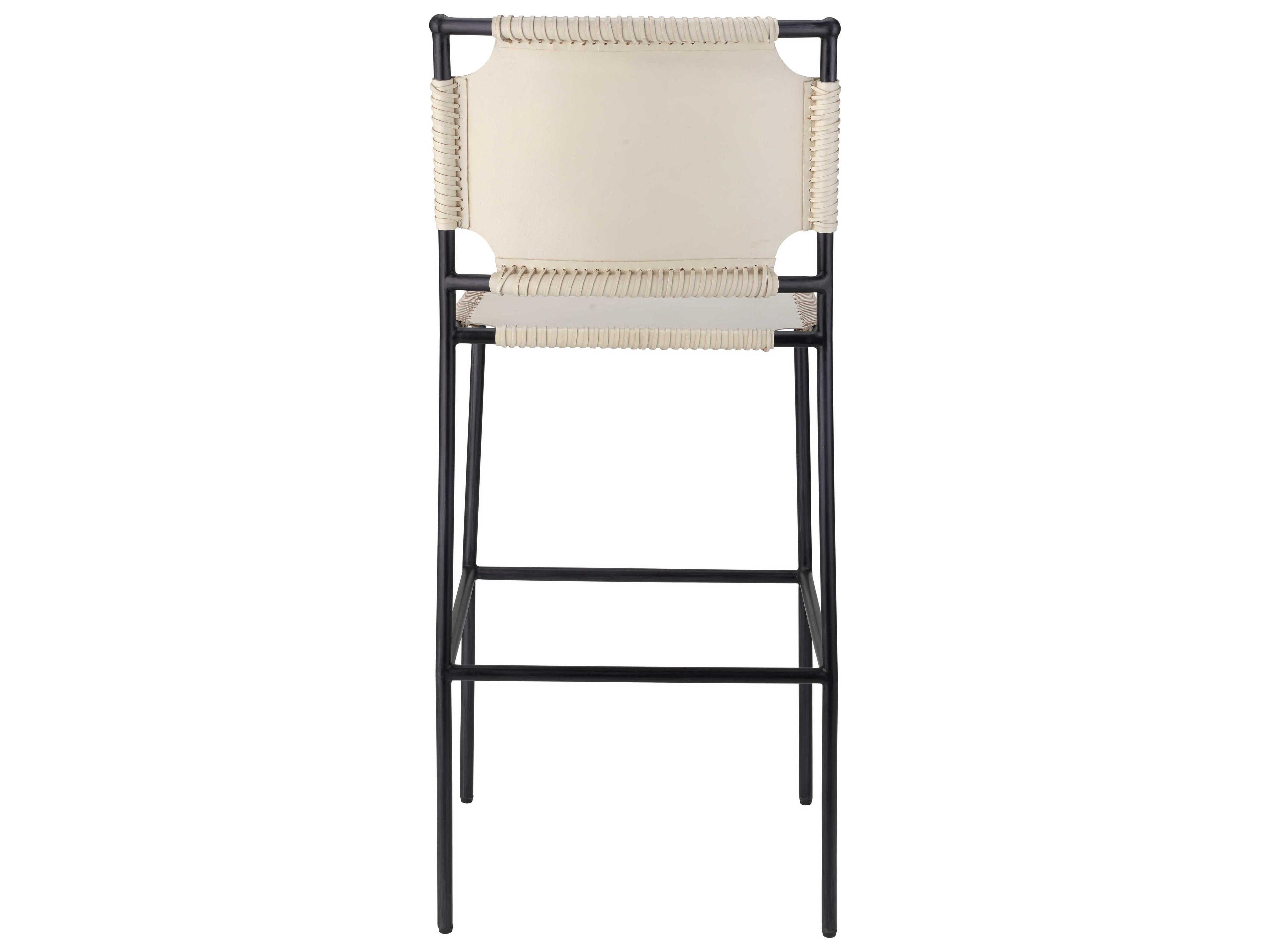 Jamie Young Asher Leather Bar Stool
