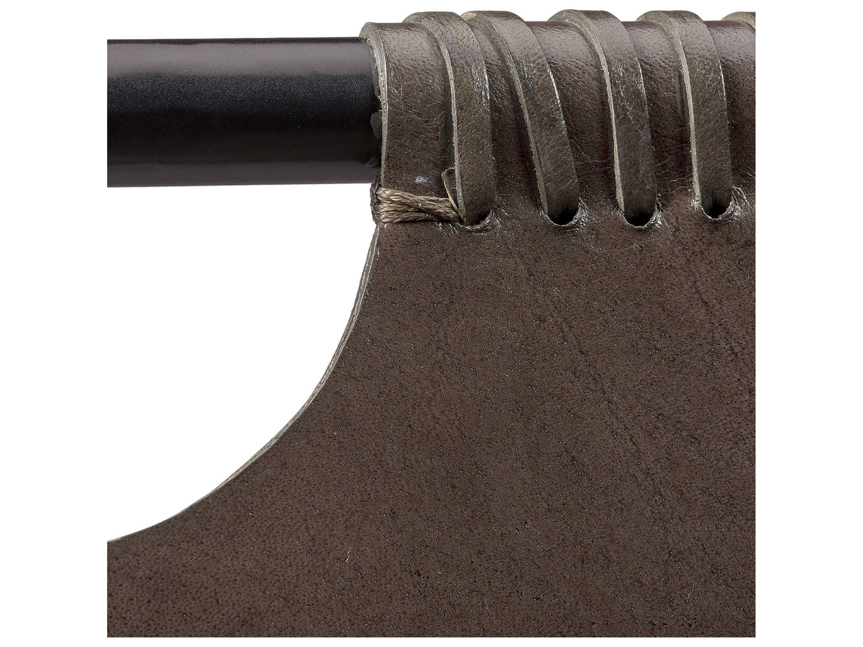 Jamie Young Asher Grey Leather Bar Stool