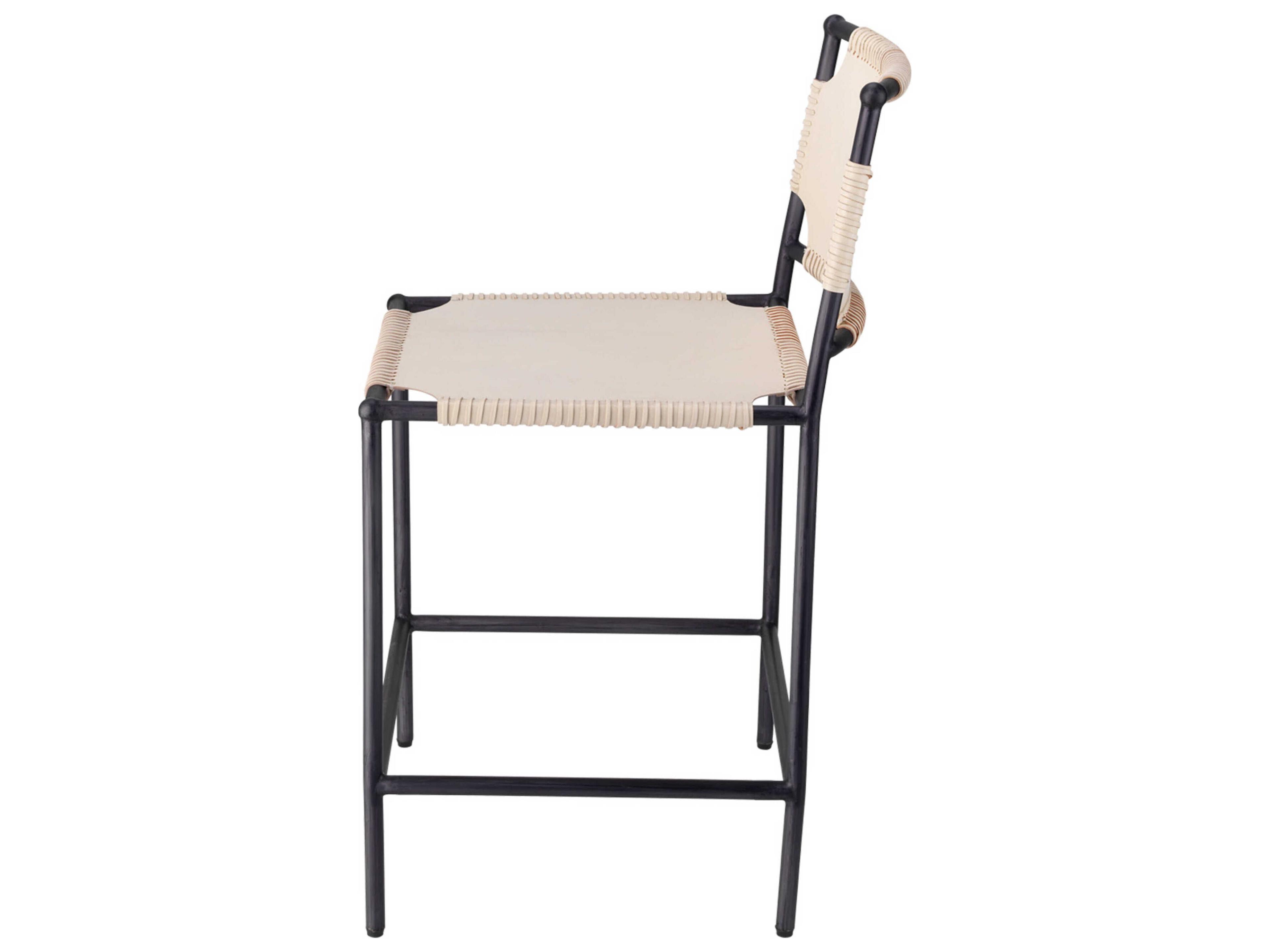 Jamie Young Asher Leather Counter Stool