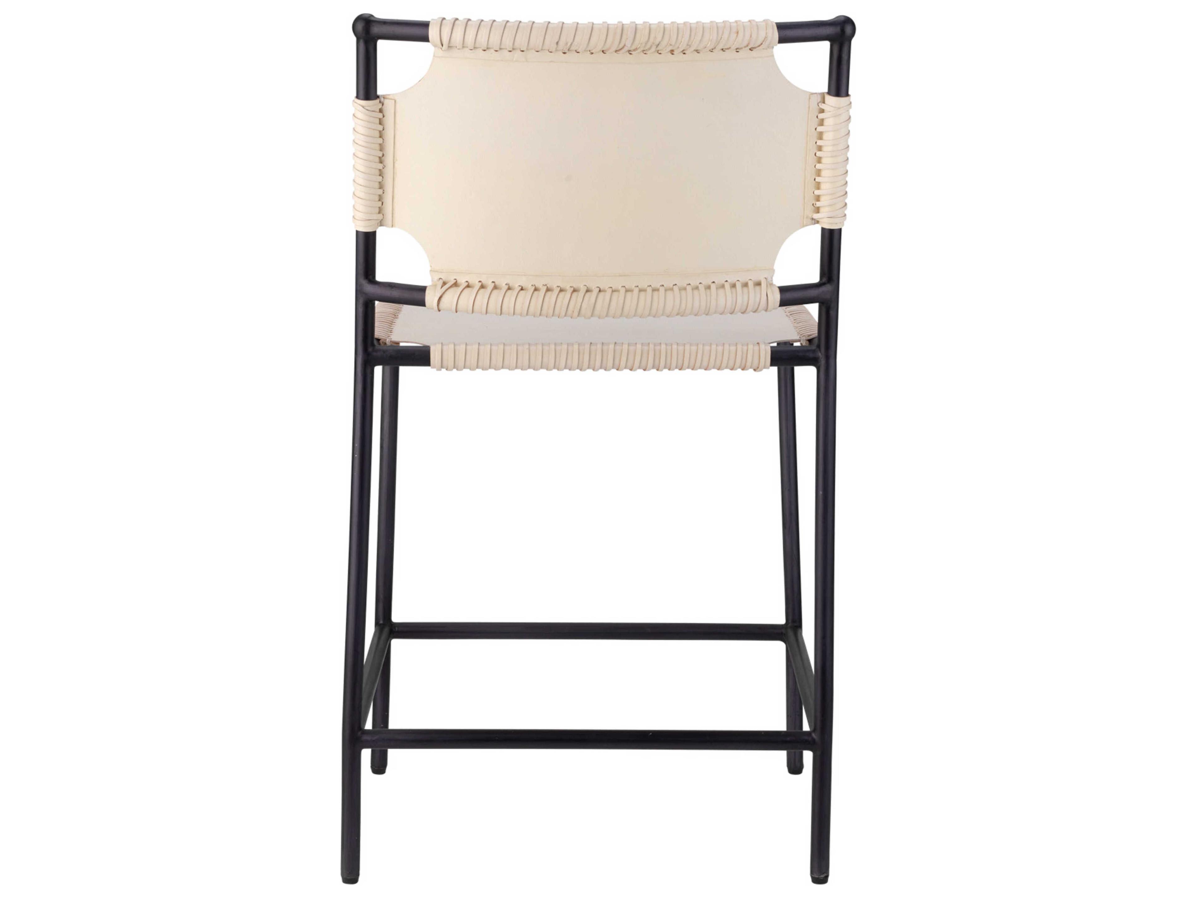 Jamie Young Asher Leather Counter Stool