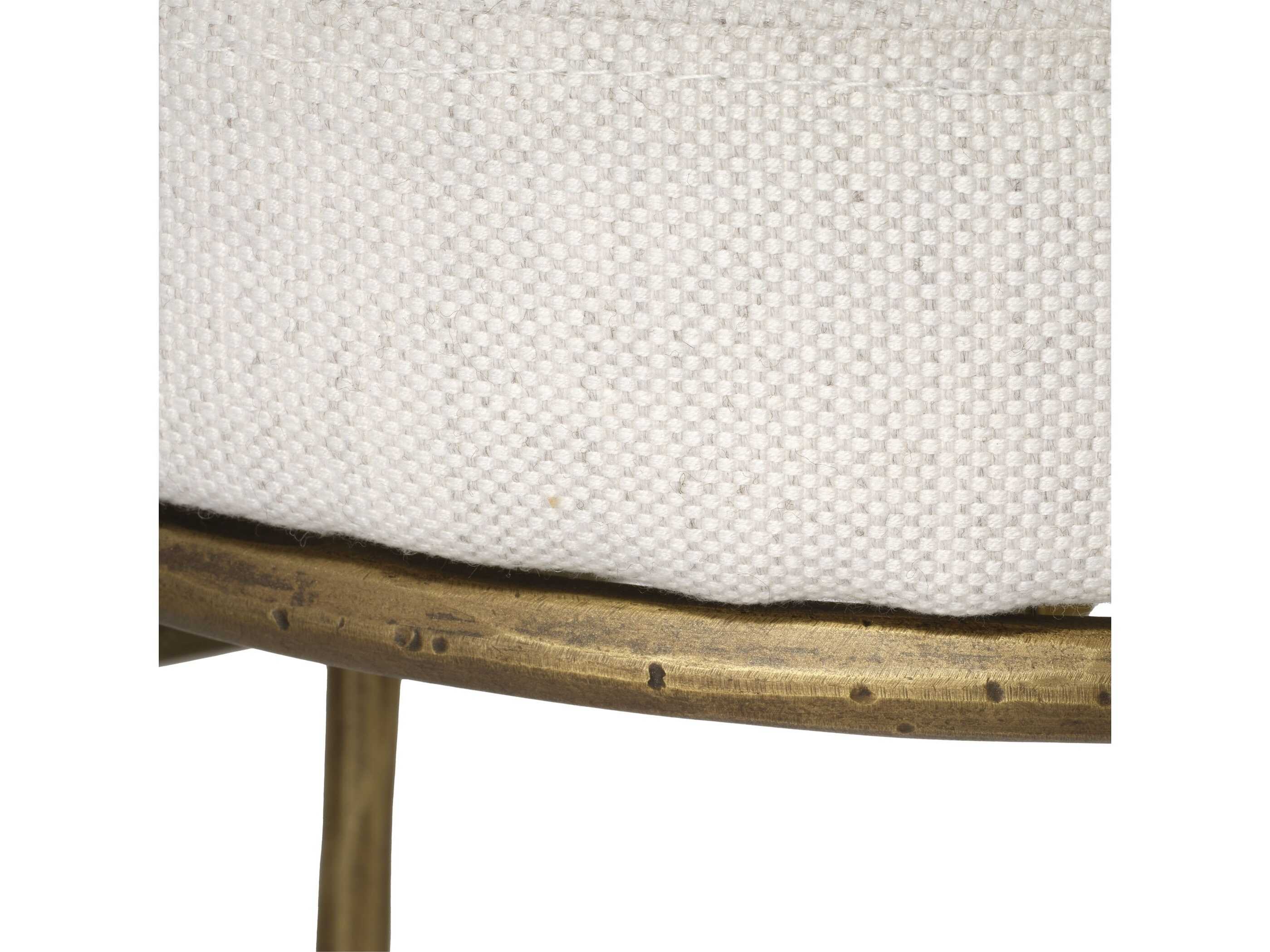 Jamie Young Asteria Ivory Upholstered Counter Stool