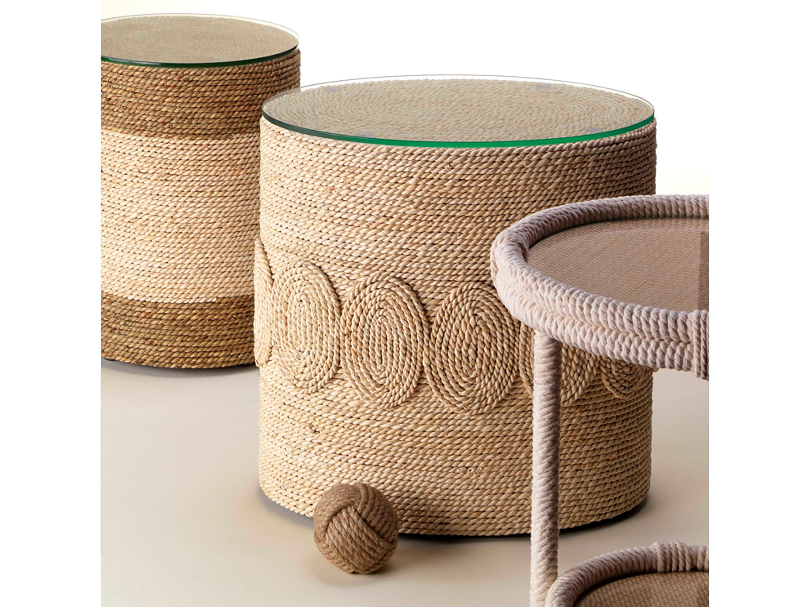 Jamie Young Barbados Oval Glass End Table