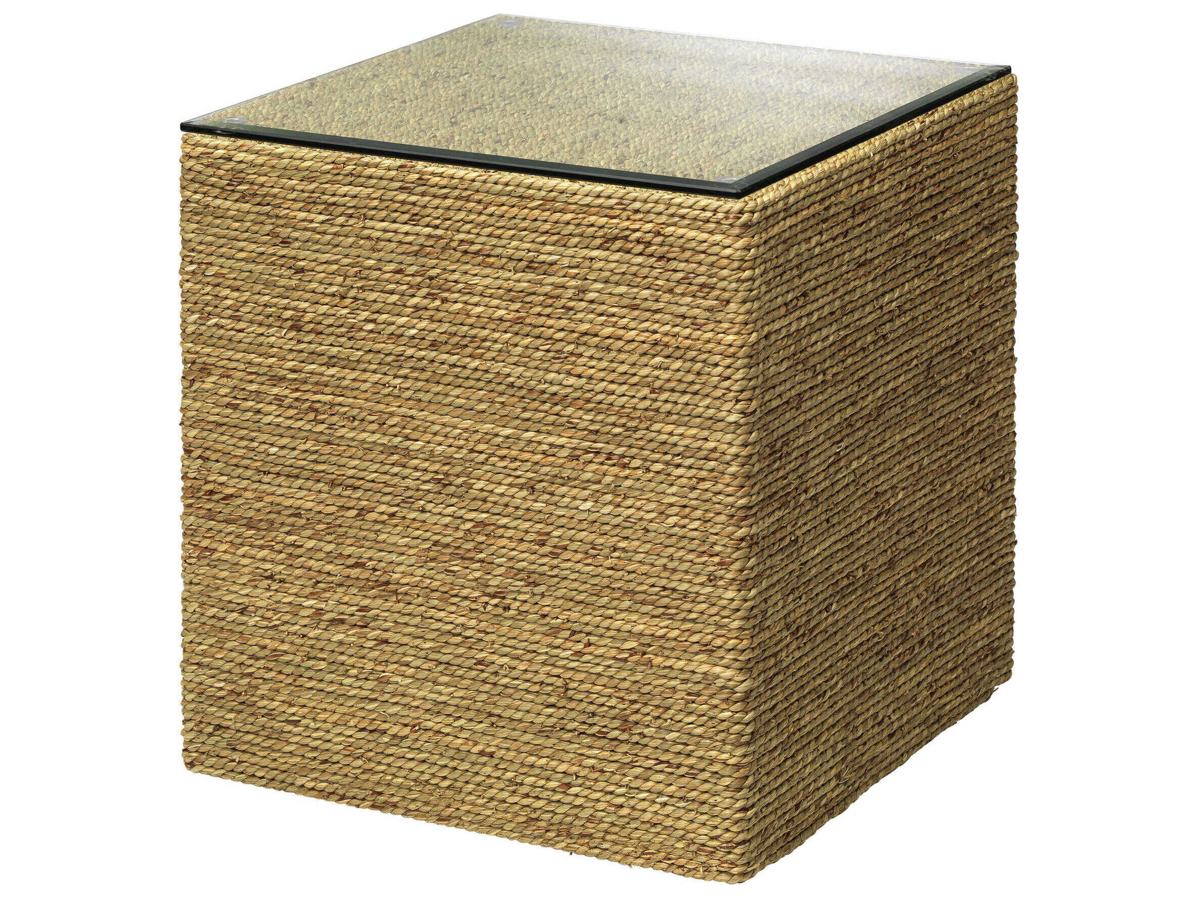 Jamie Young Captain Square Glass Natural End Table