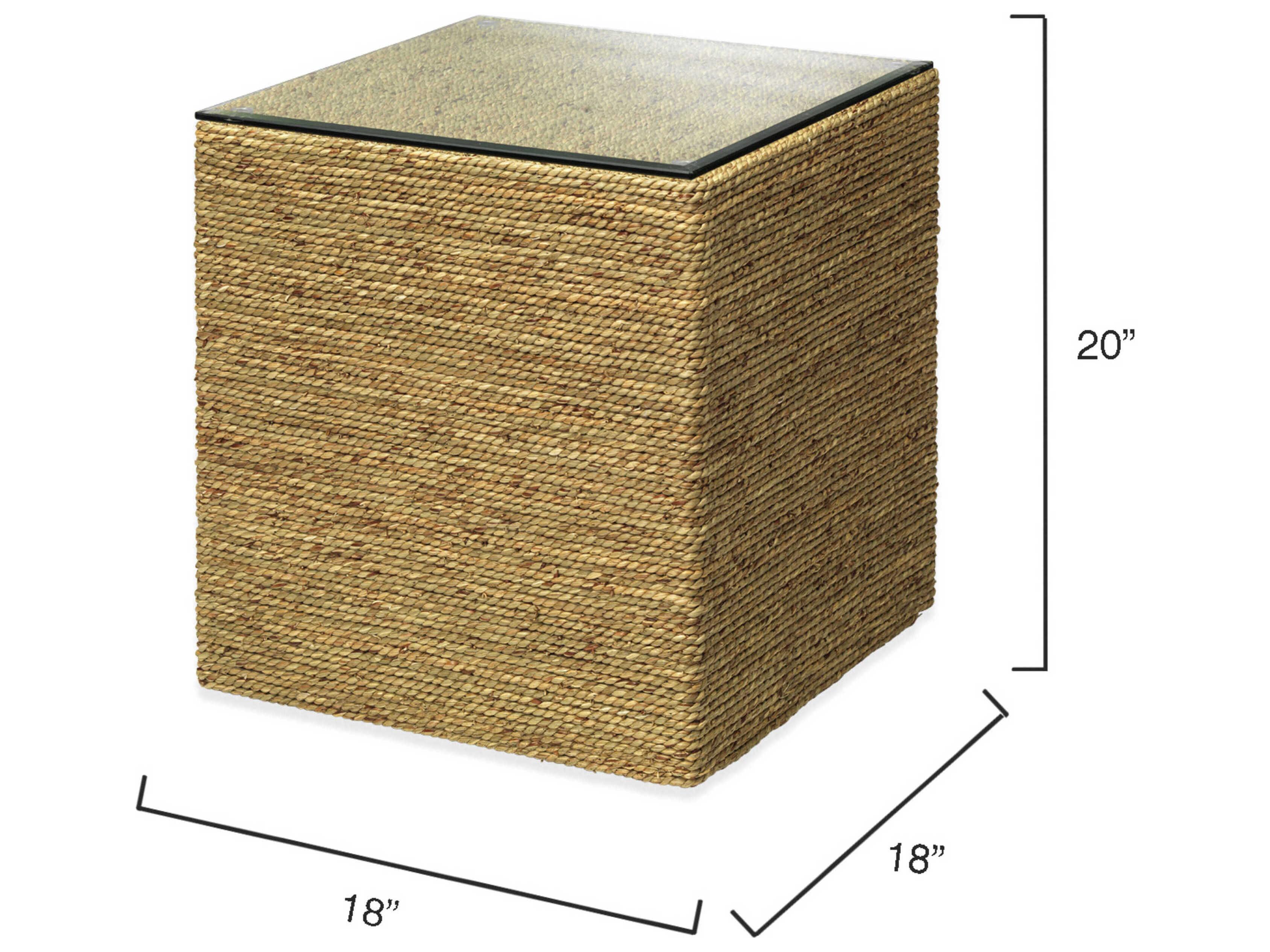 Jamie Young Captain Square Glass Natural End Table
