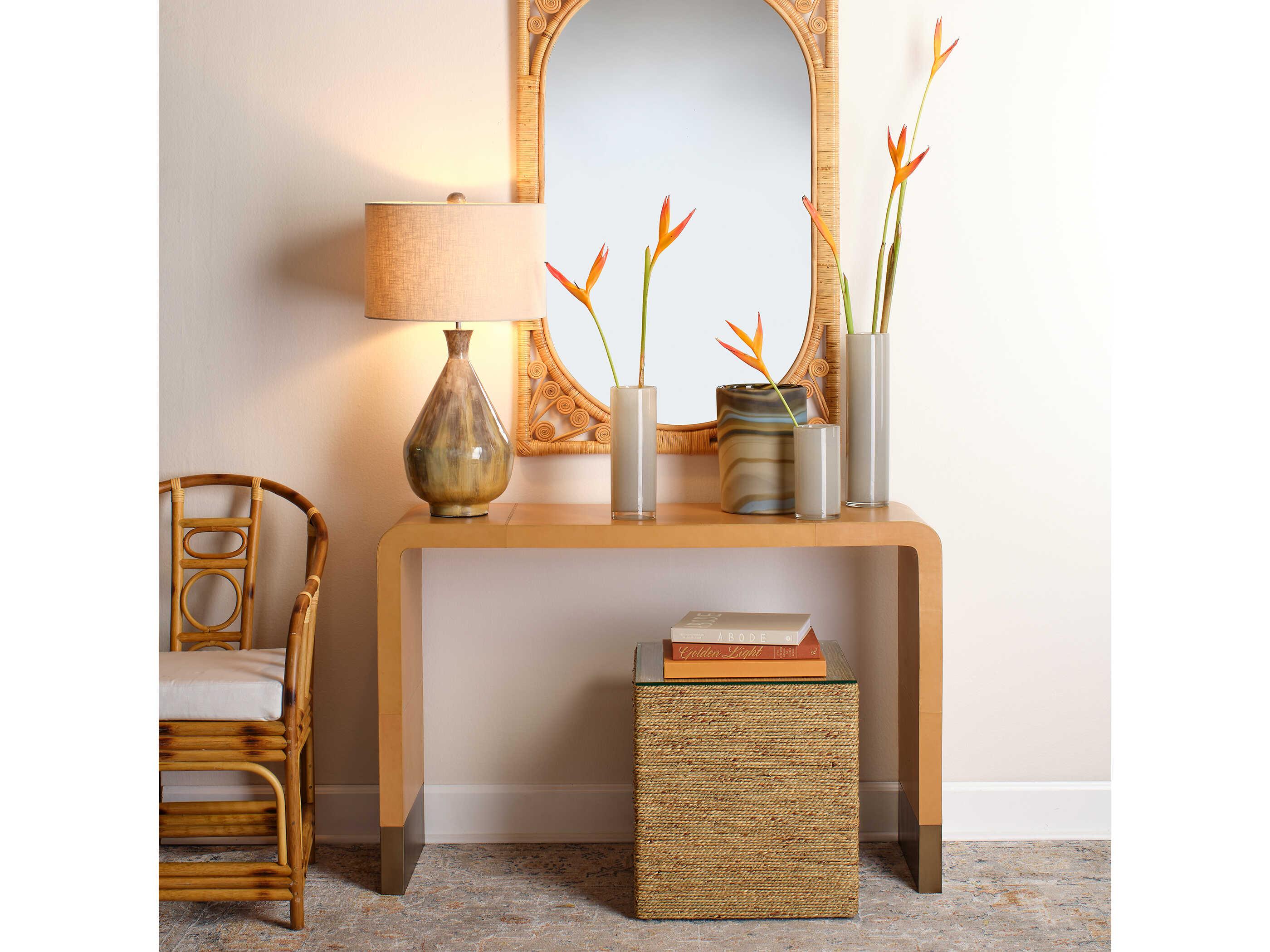 Jamie Young Captain Square Glass Natural End Table