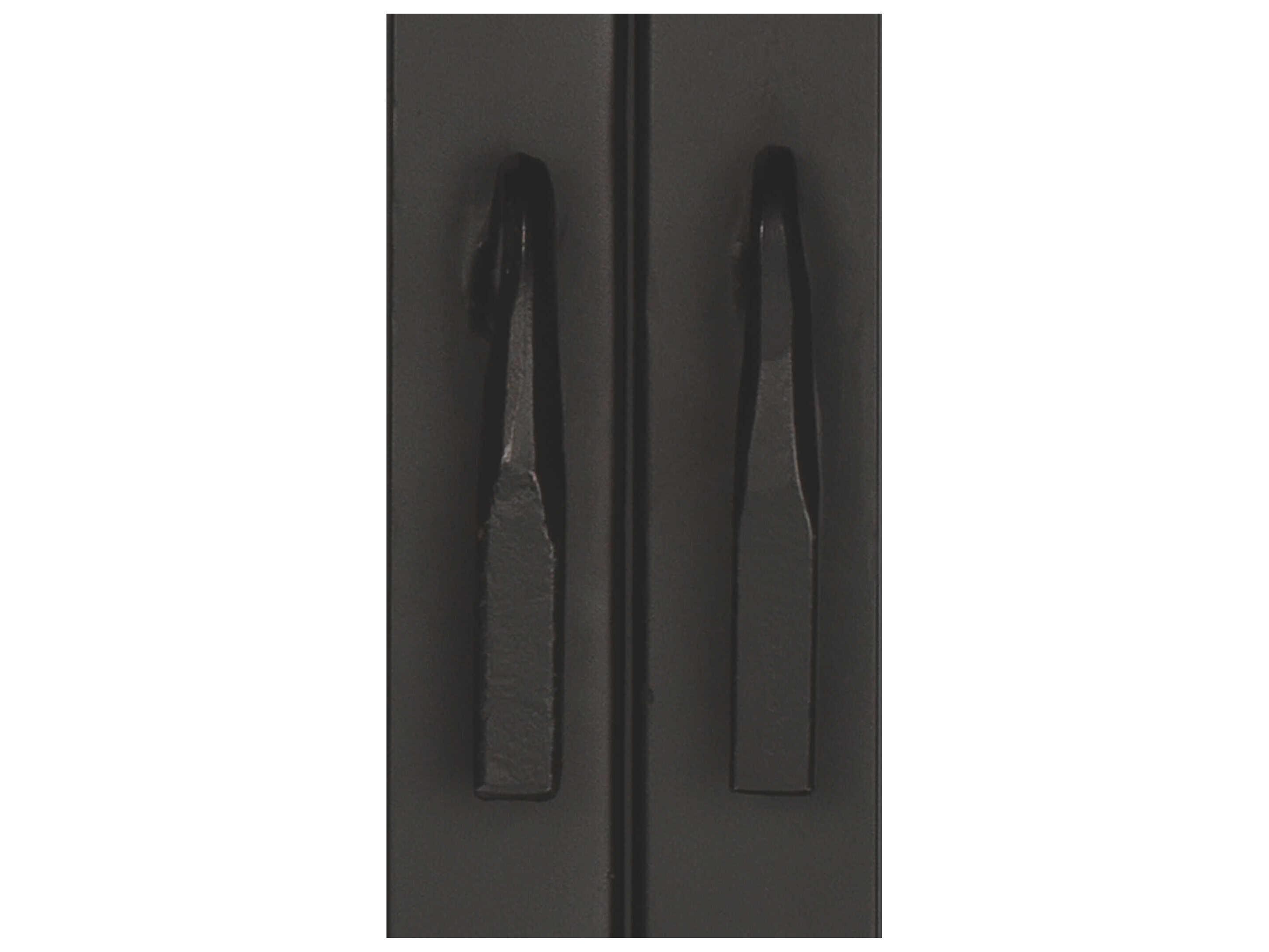 Jamie Young Black Iron & Clear Glass Bar Cabinet