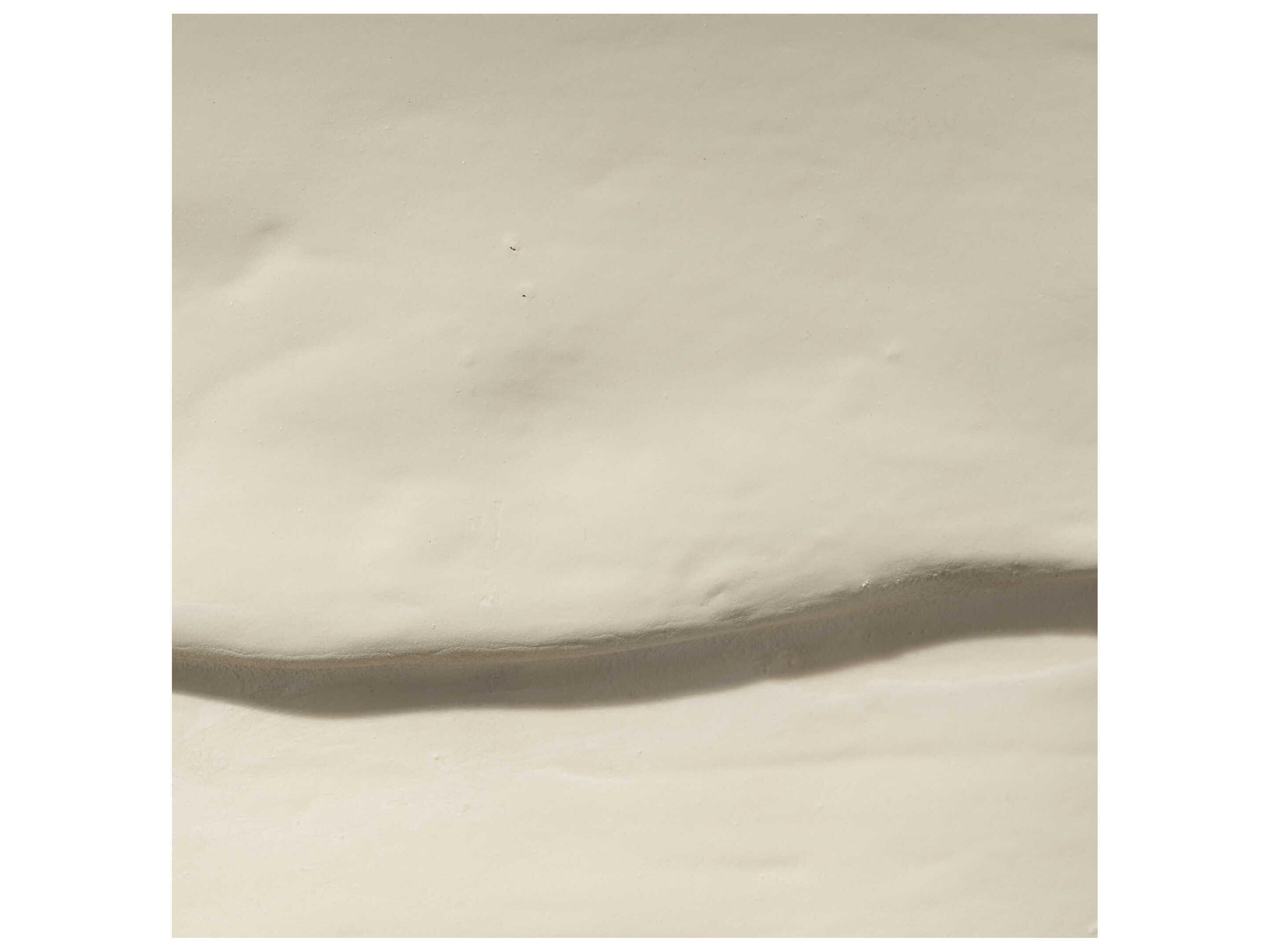 Jamie Young Concentric Round Fiberglass Cream White Side Table