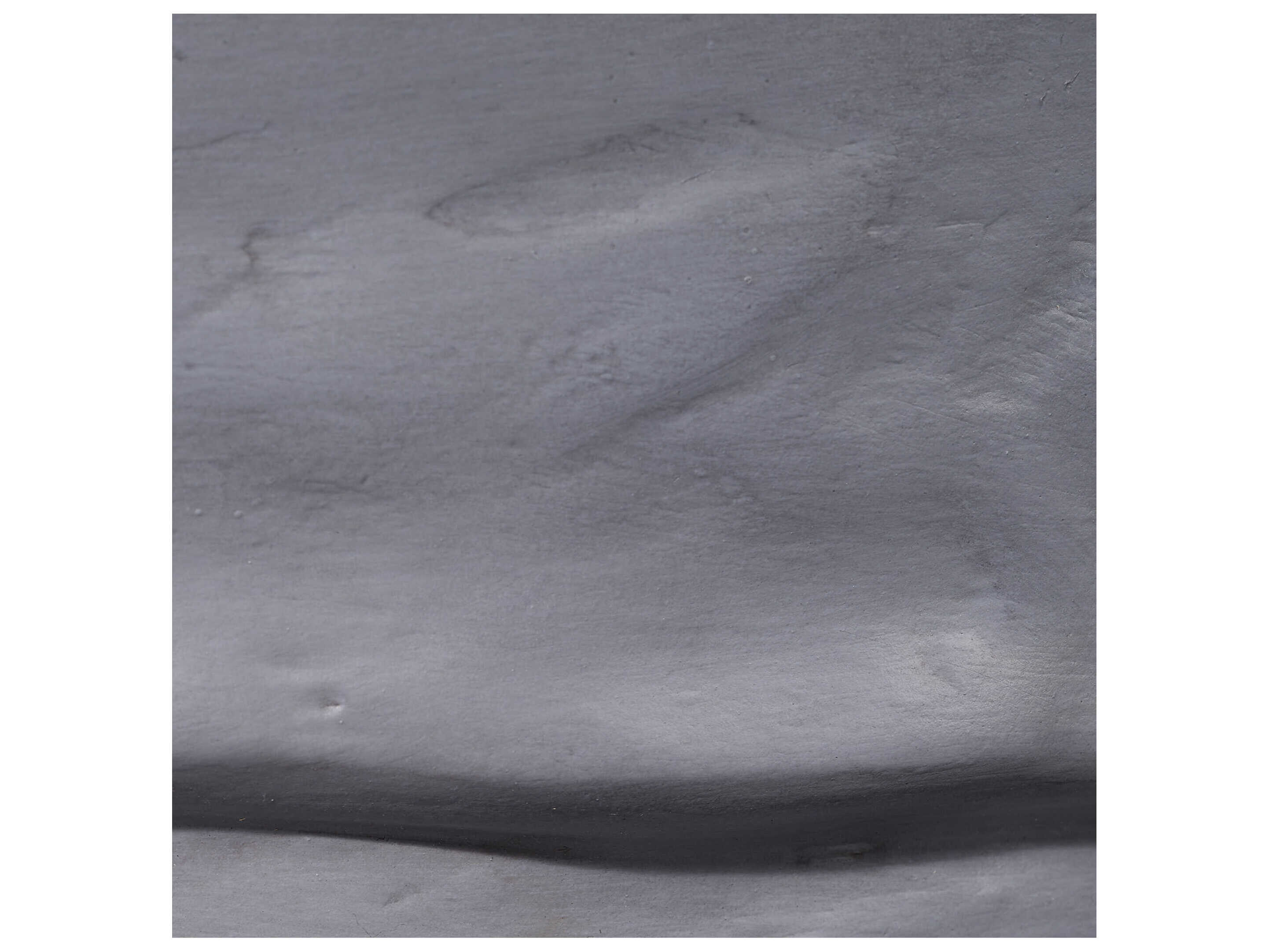 Jamie Young Concentric Round Fiberglass Steel Grey Side Table