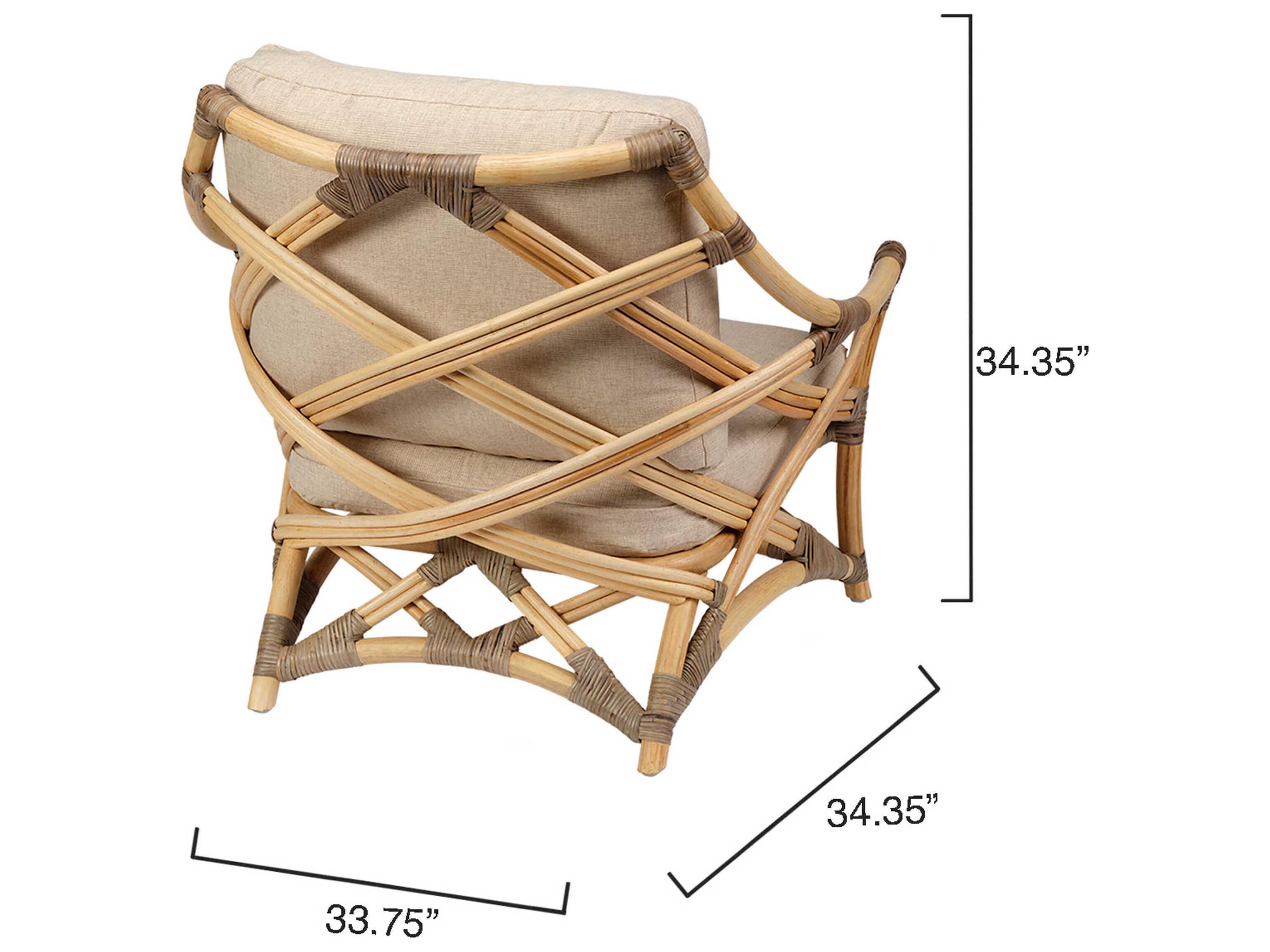 Jamie Young Brown Fabric Accent Chair