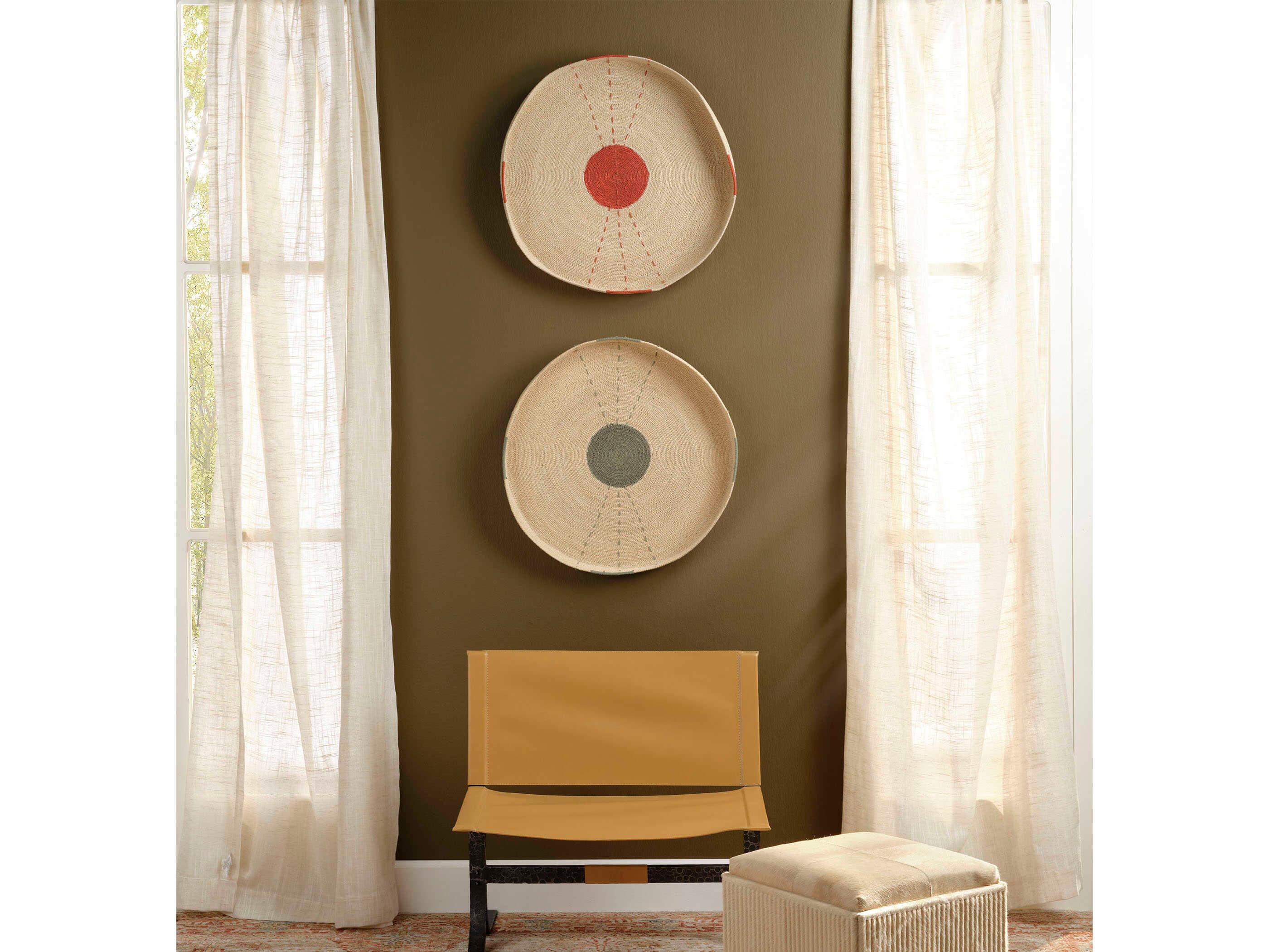 Jamie Young Easton 16" Hide Tan Ottoman