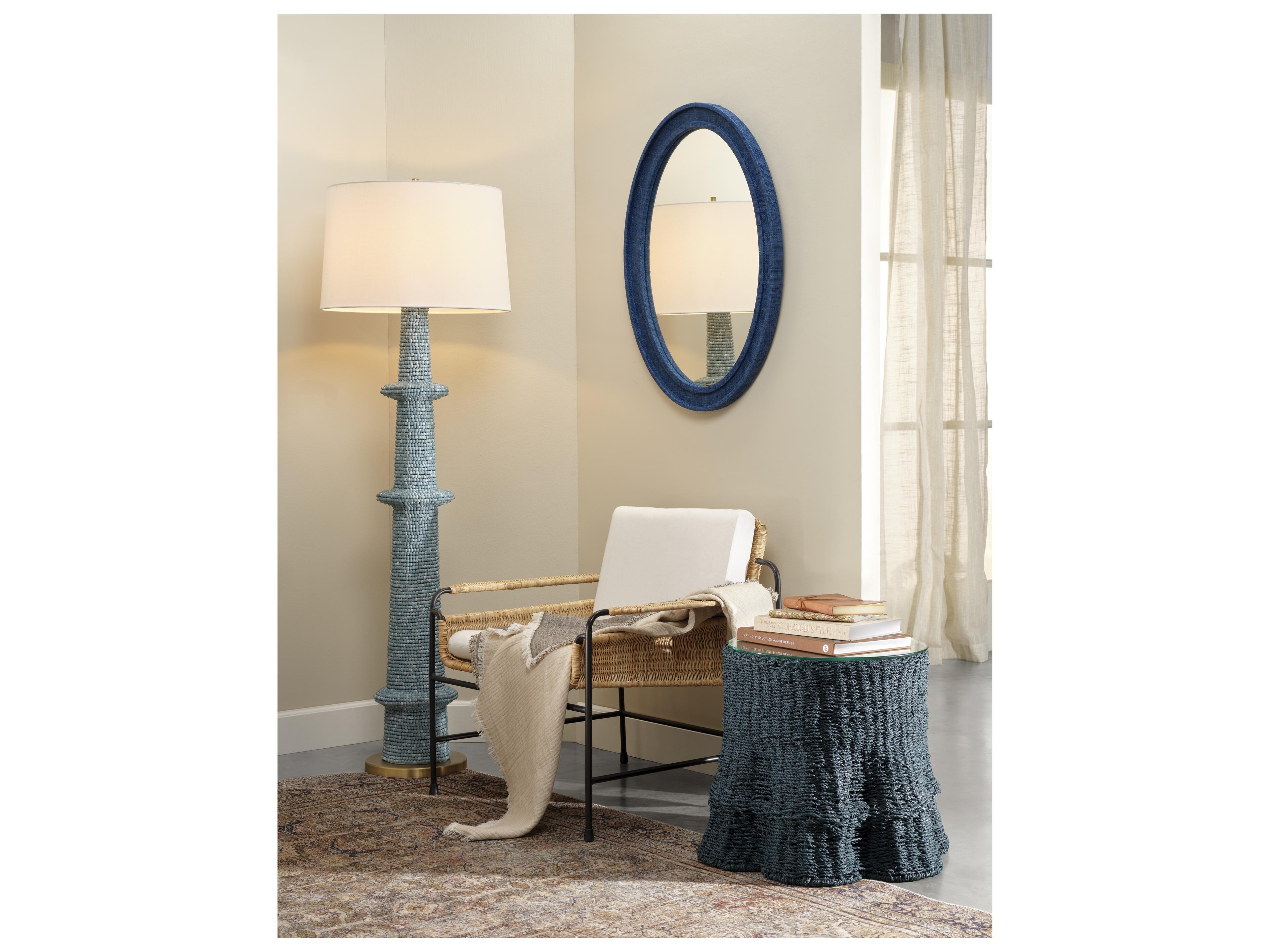 Jamie Young Falda Round Glass End Table