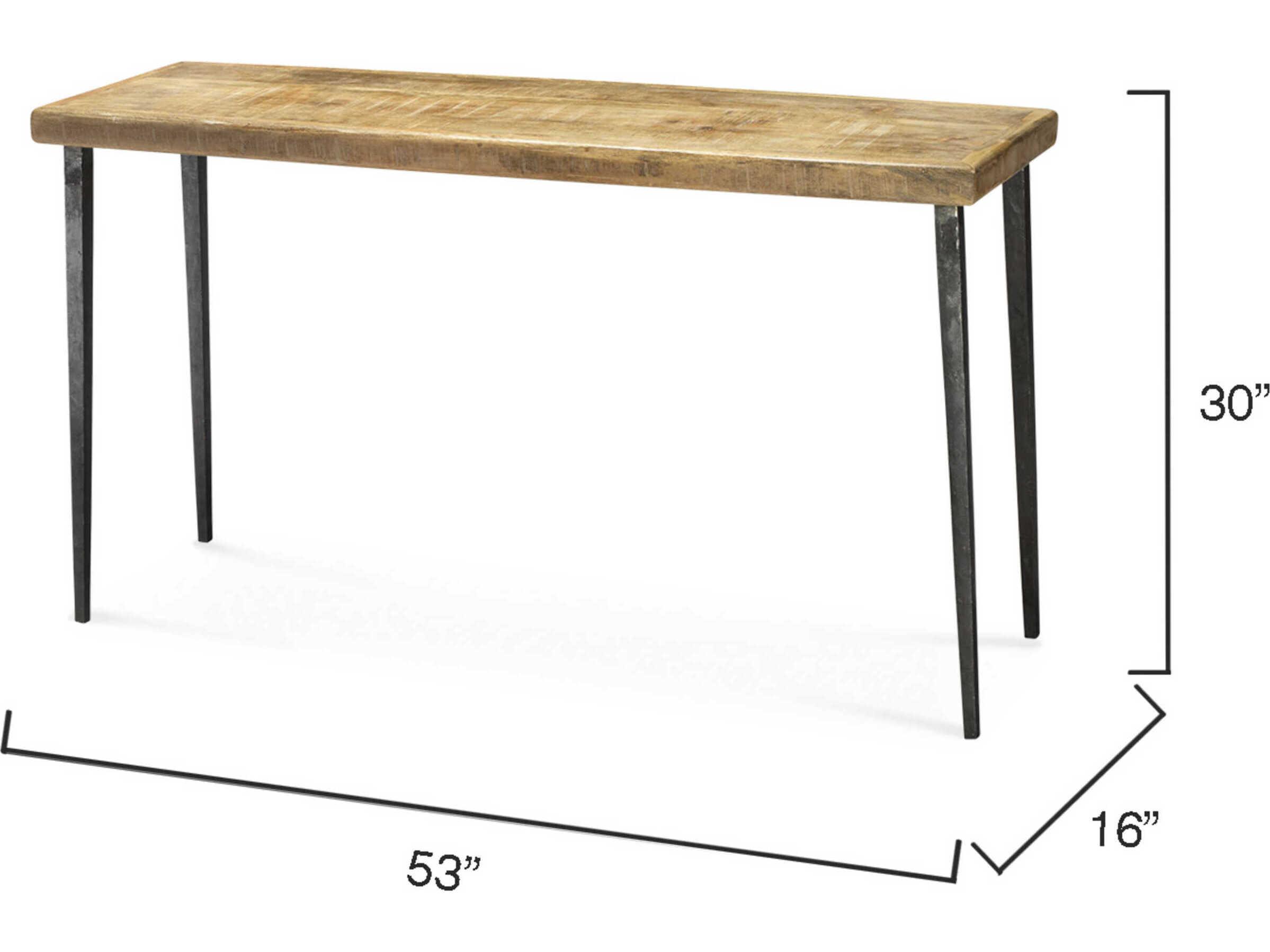 Jamie Young Farmhouse Rectangular Natural Wood Console Table