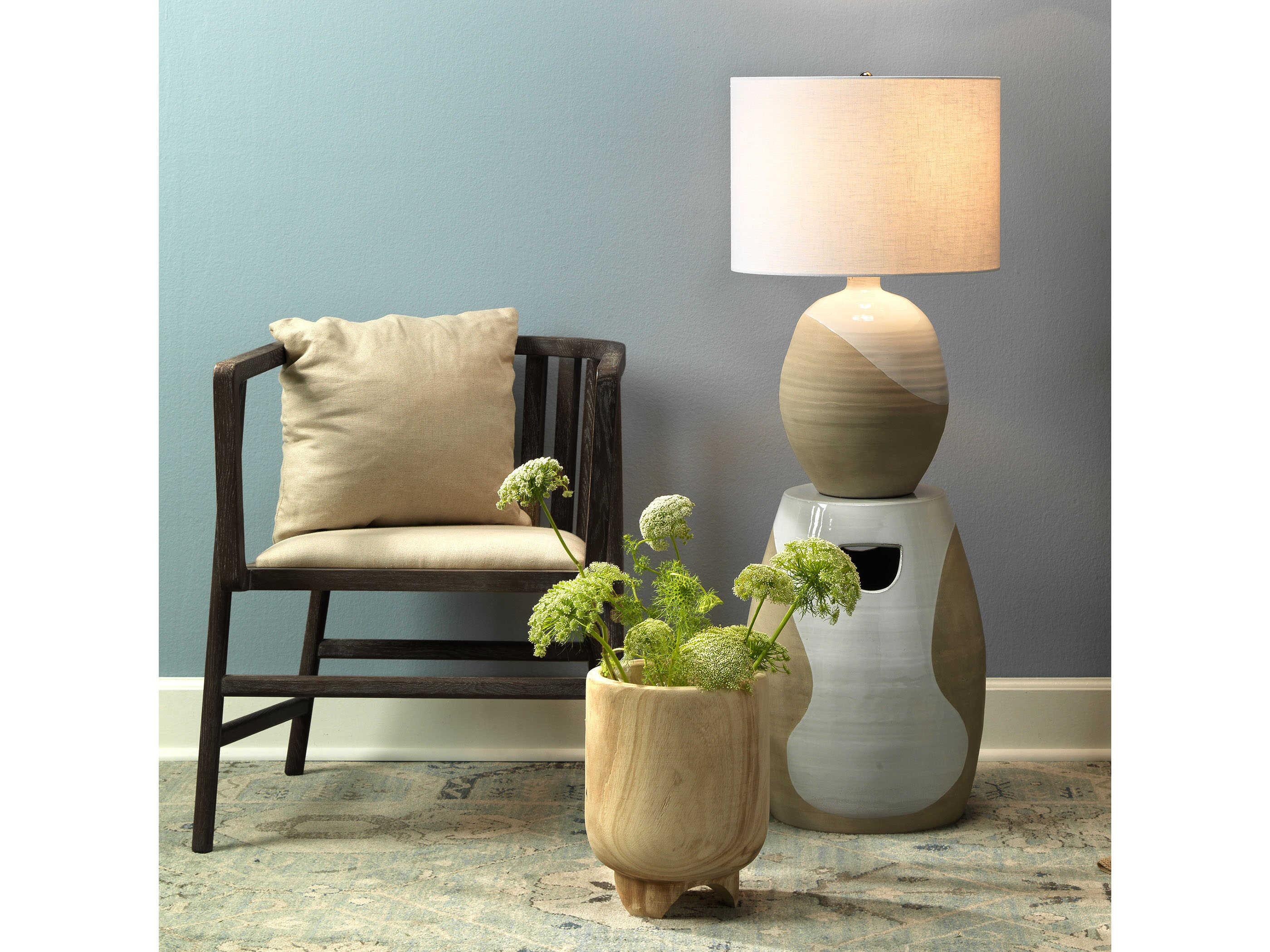 Jamie Young Grayson Brown Fabric Accent Chair