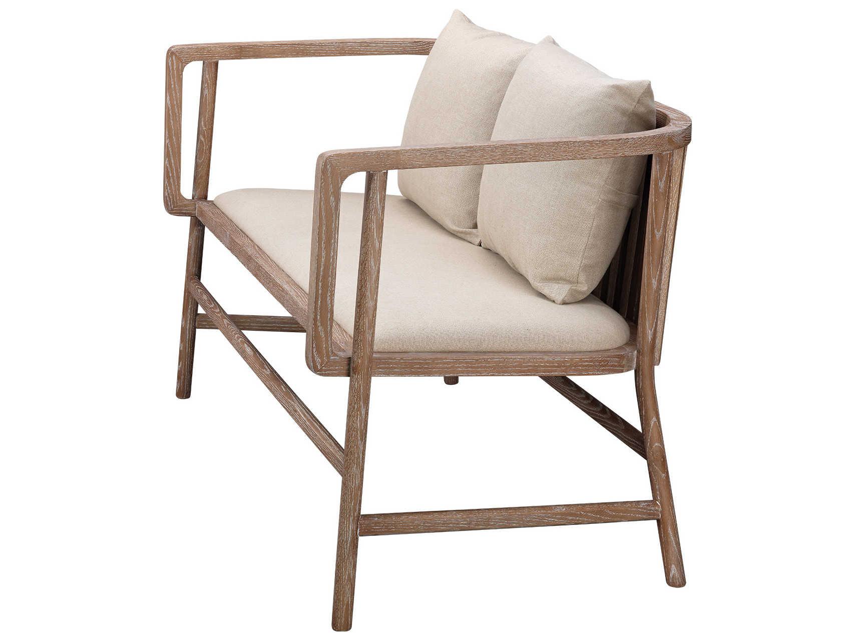 Jamie Young Grayson White Fabric Chair and a Half