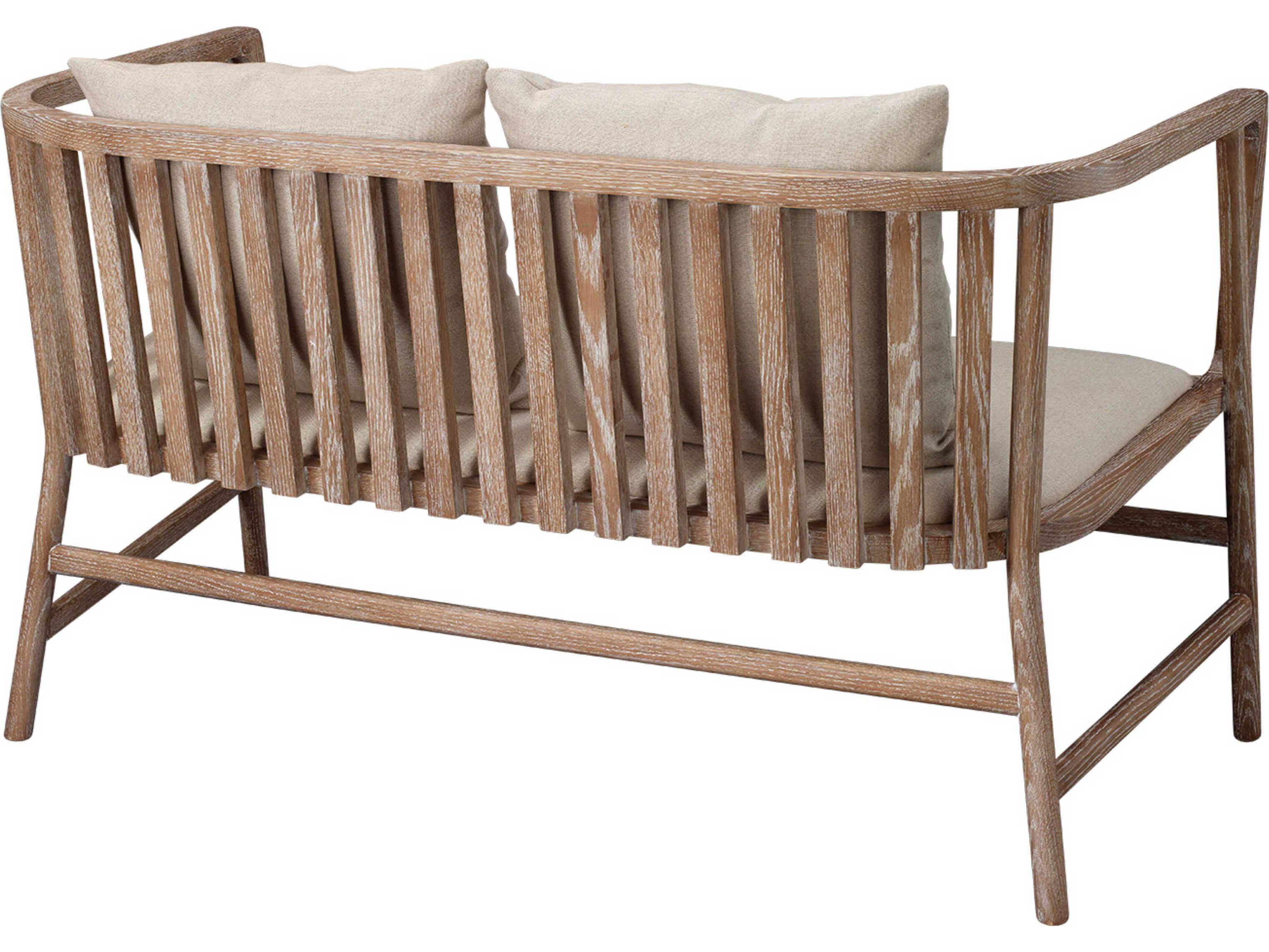 Jamie Young Grayson White Fabric Chair and a Half