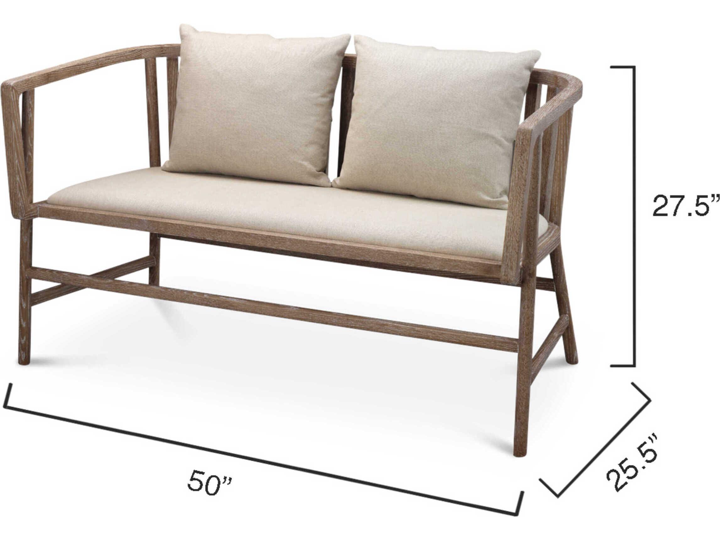 Jamie Young Grayson White Fabric Chair and a Half