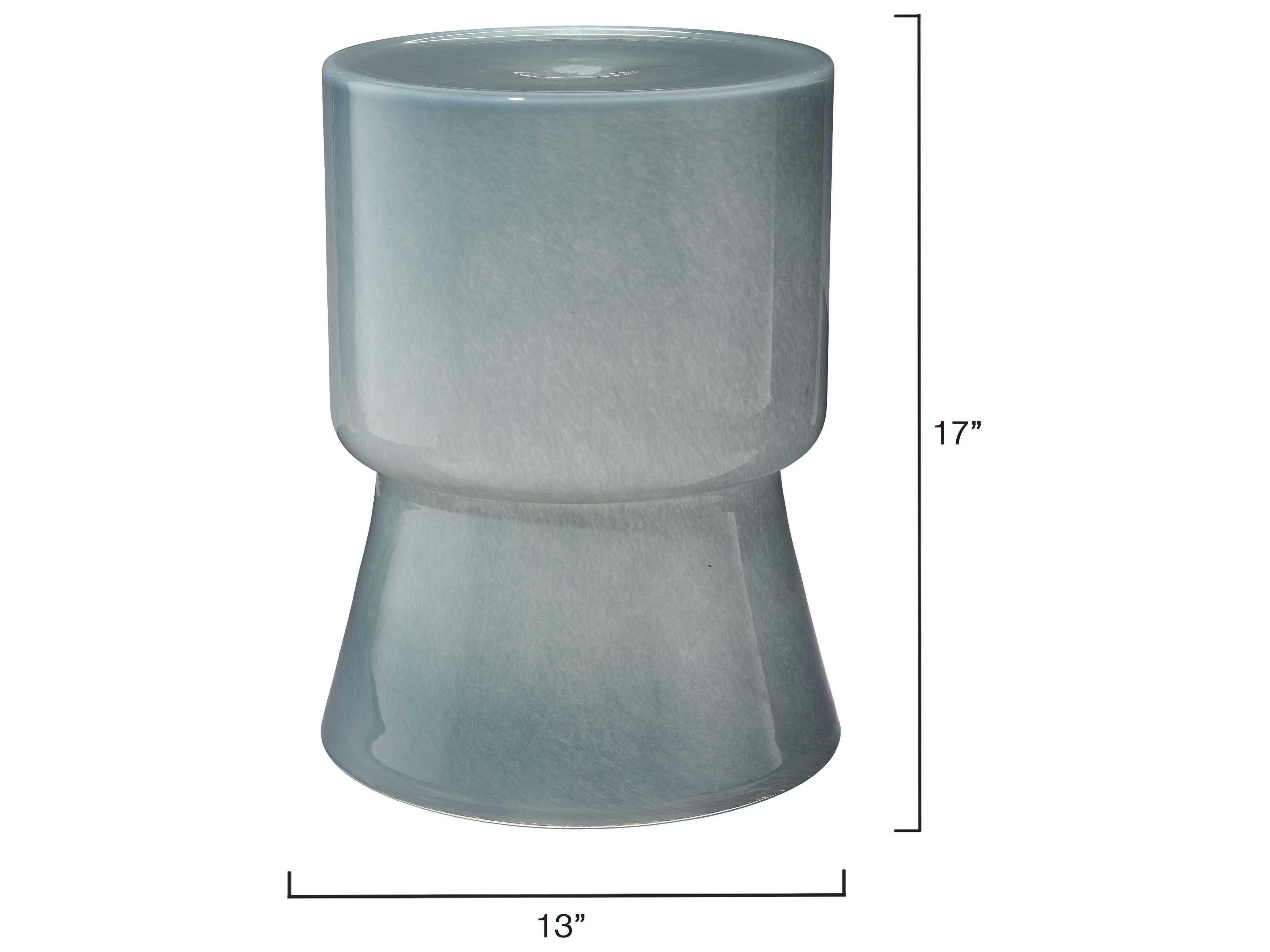 Jamie Young Huntington Pale Blue Accent Stool