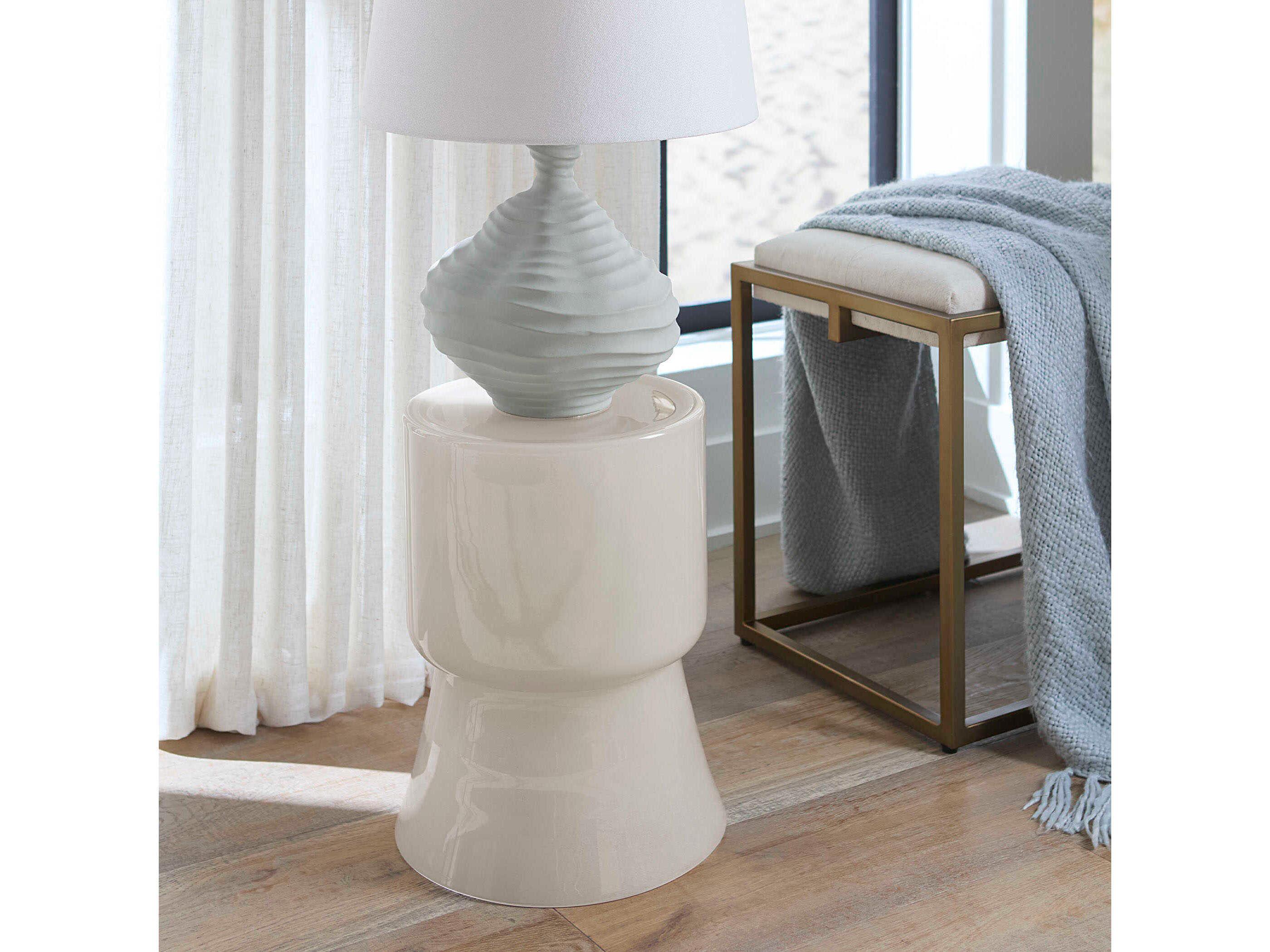 Jamie Young Huntington Cream Accent Stool