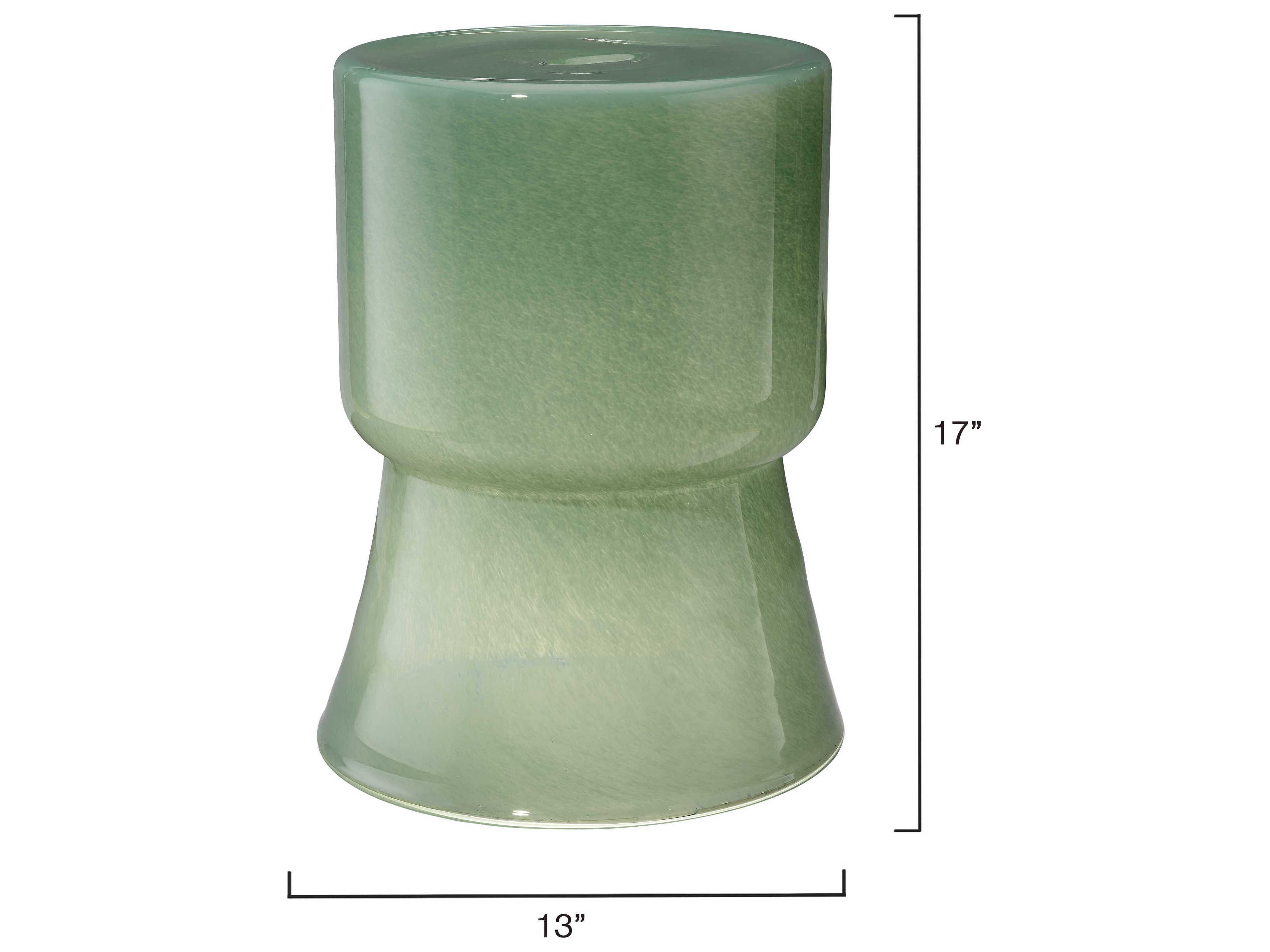 Jamie Young Huntington Green Accent Stool