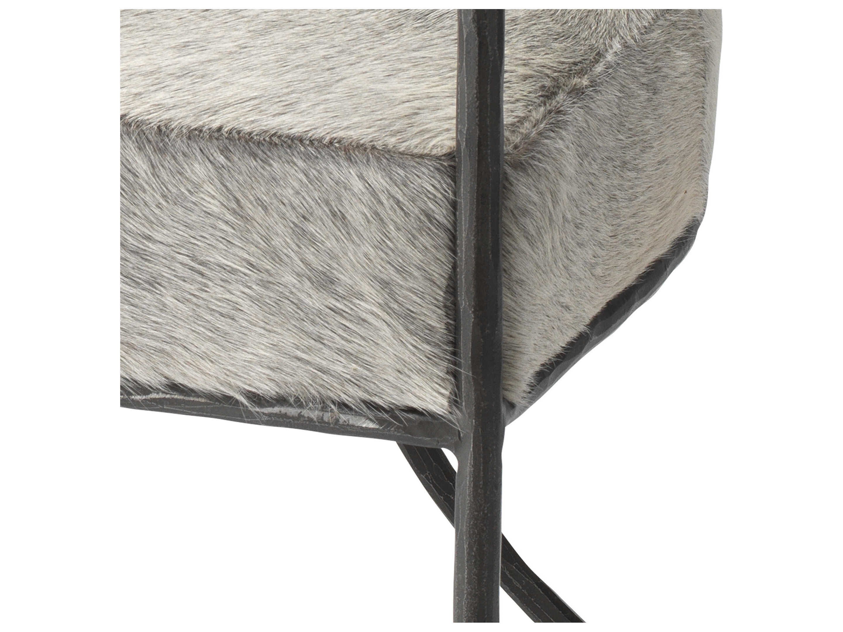 Jamie Young Kai Black Leather Accent Chair