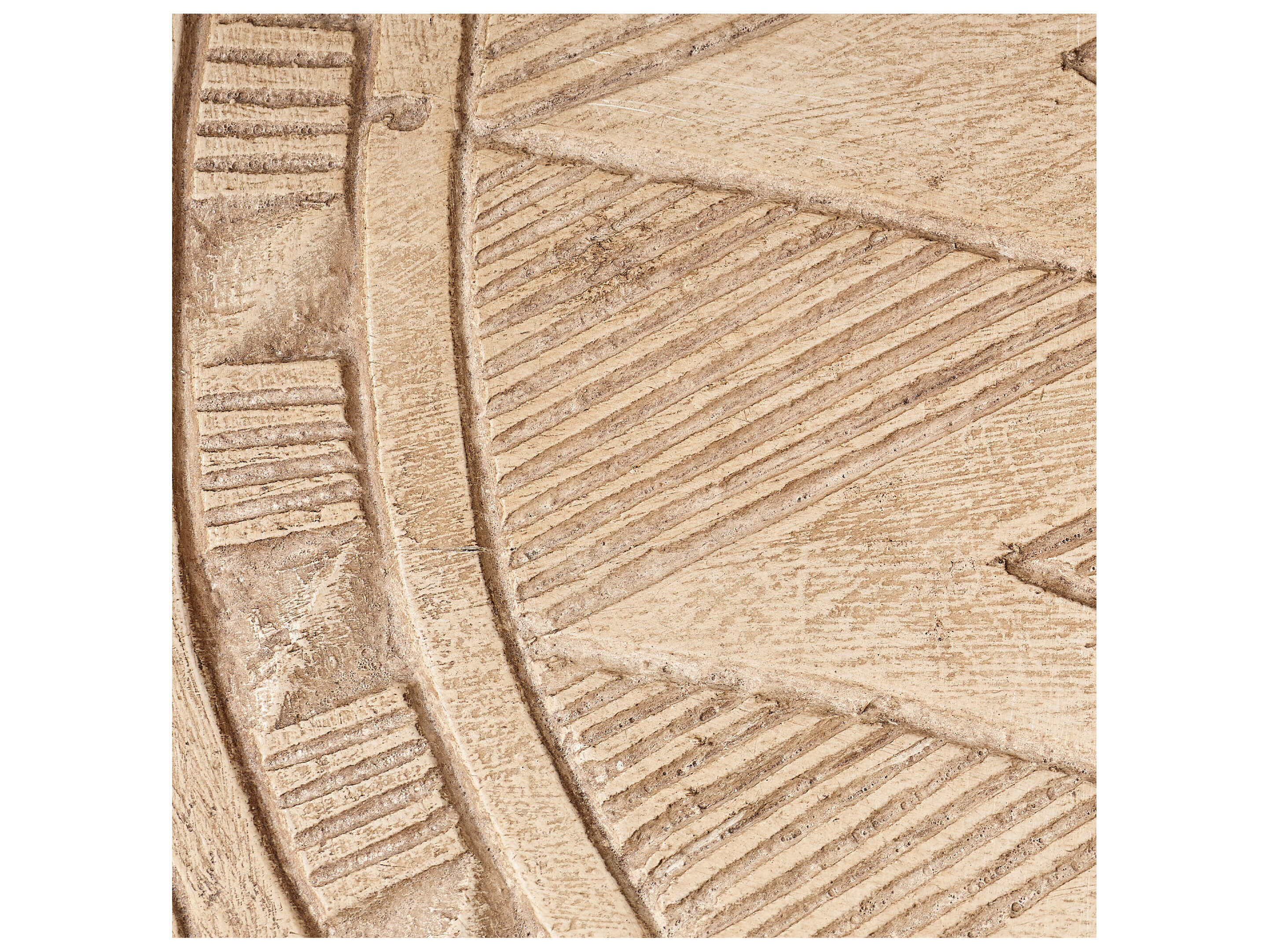 Jamie Young Naga Bleached Beige Accent Stool