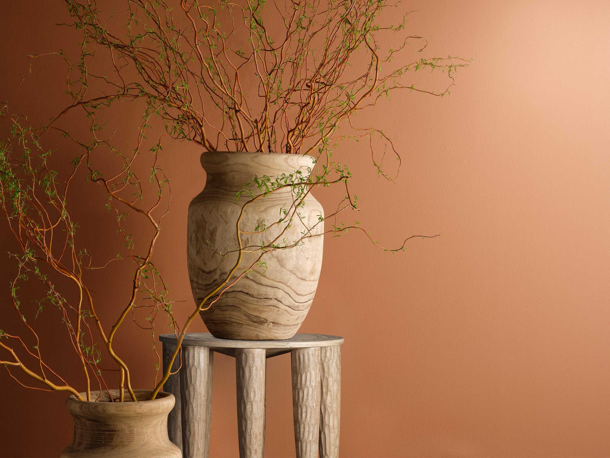 Jamie Young Naga Bleached Beige Accent Stool