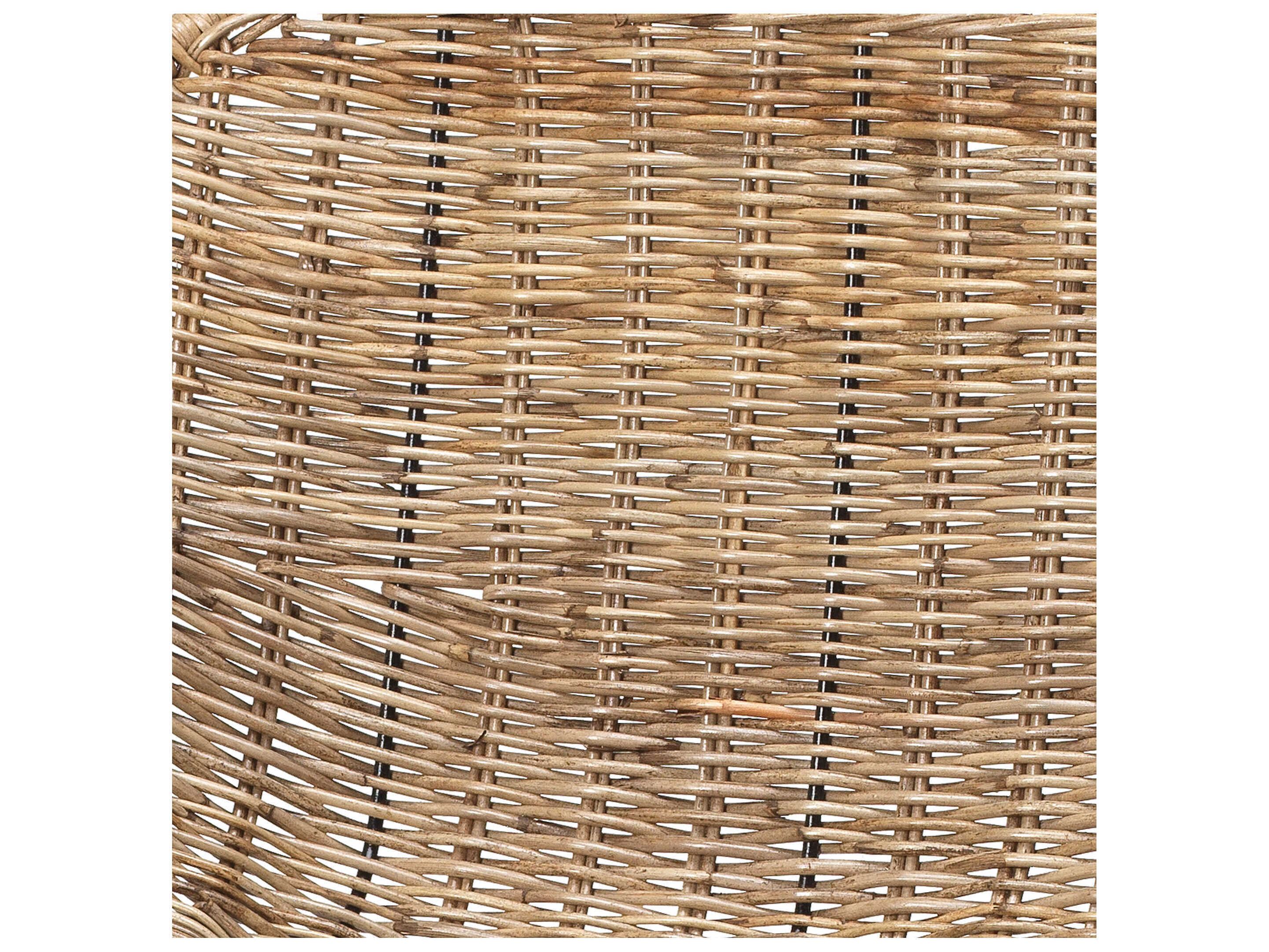 Jamie Young Natural Rattan & Black Steel Counter Stool