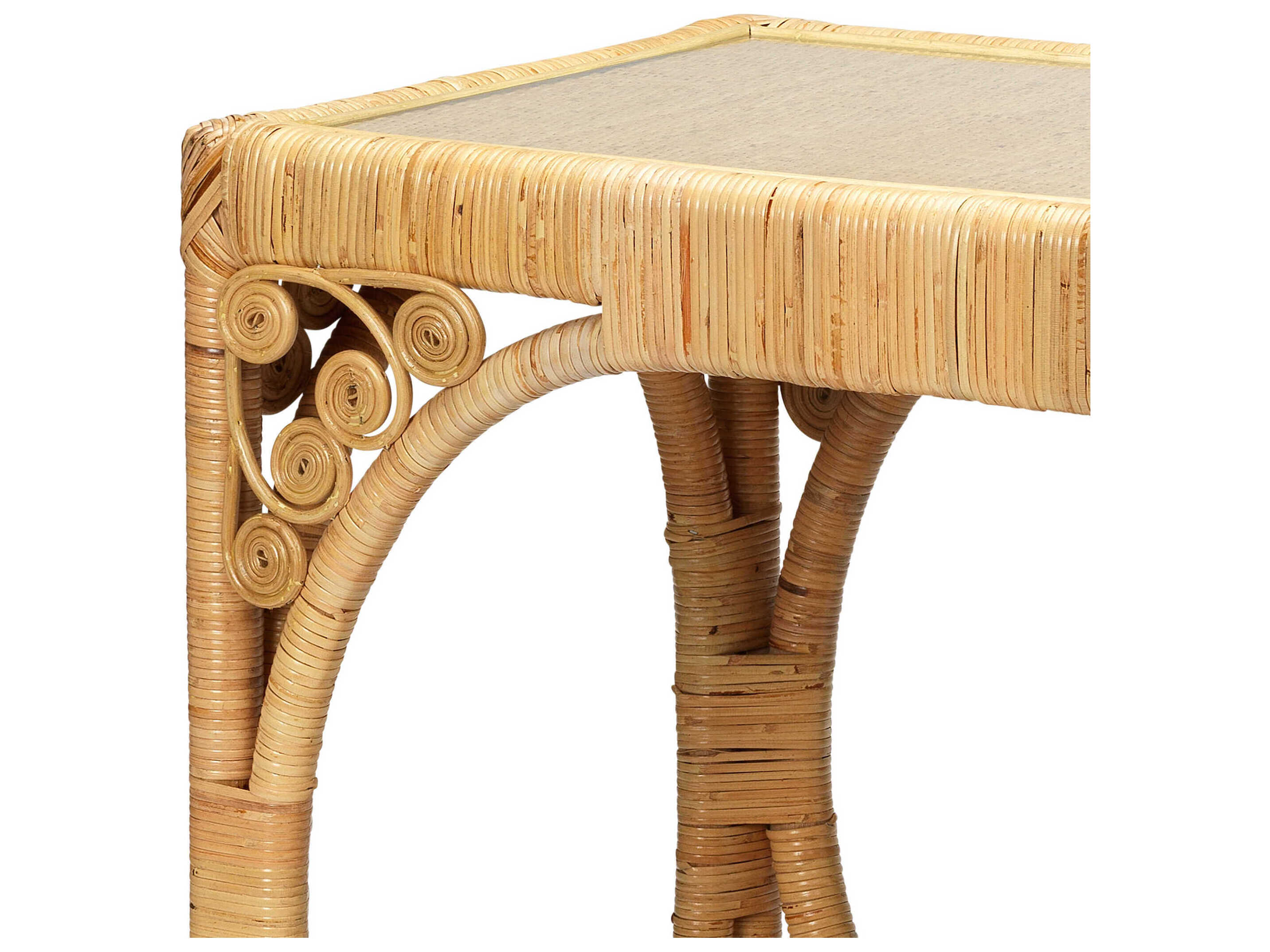 Jamie Young Primrose Rectangular Glass Natural Console Table