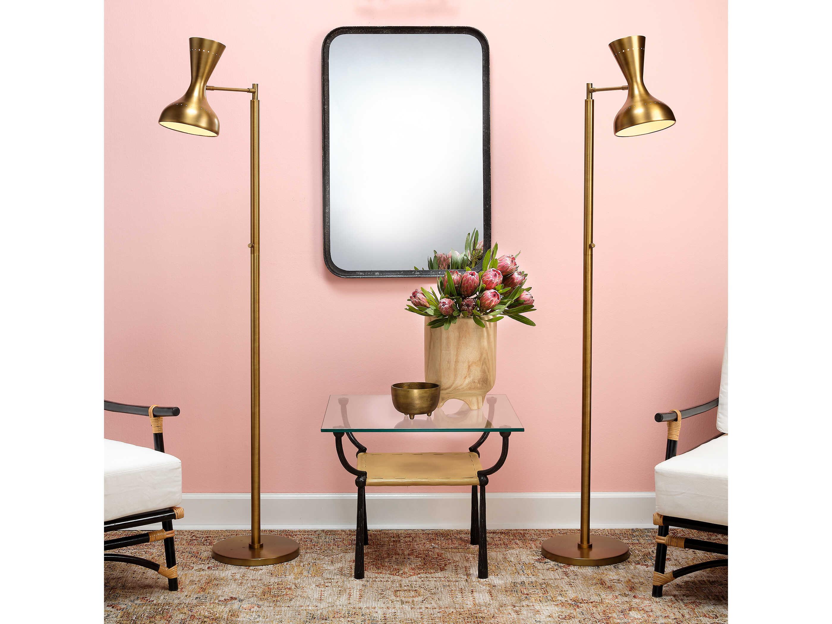 Jamie Young Renzo Square Glass Black Cashew Leather End Table