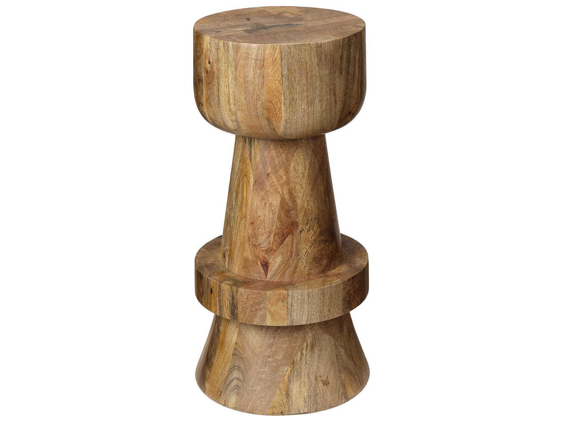 Jamie Young Rock Natural Mango Wood Counter Stool