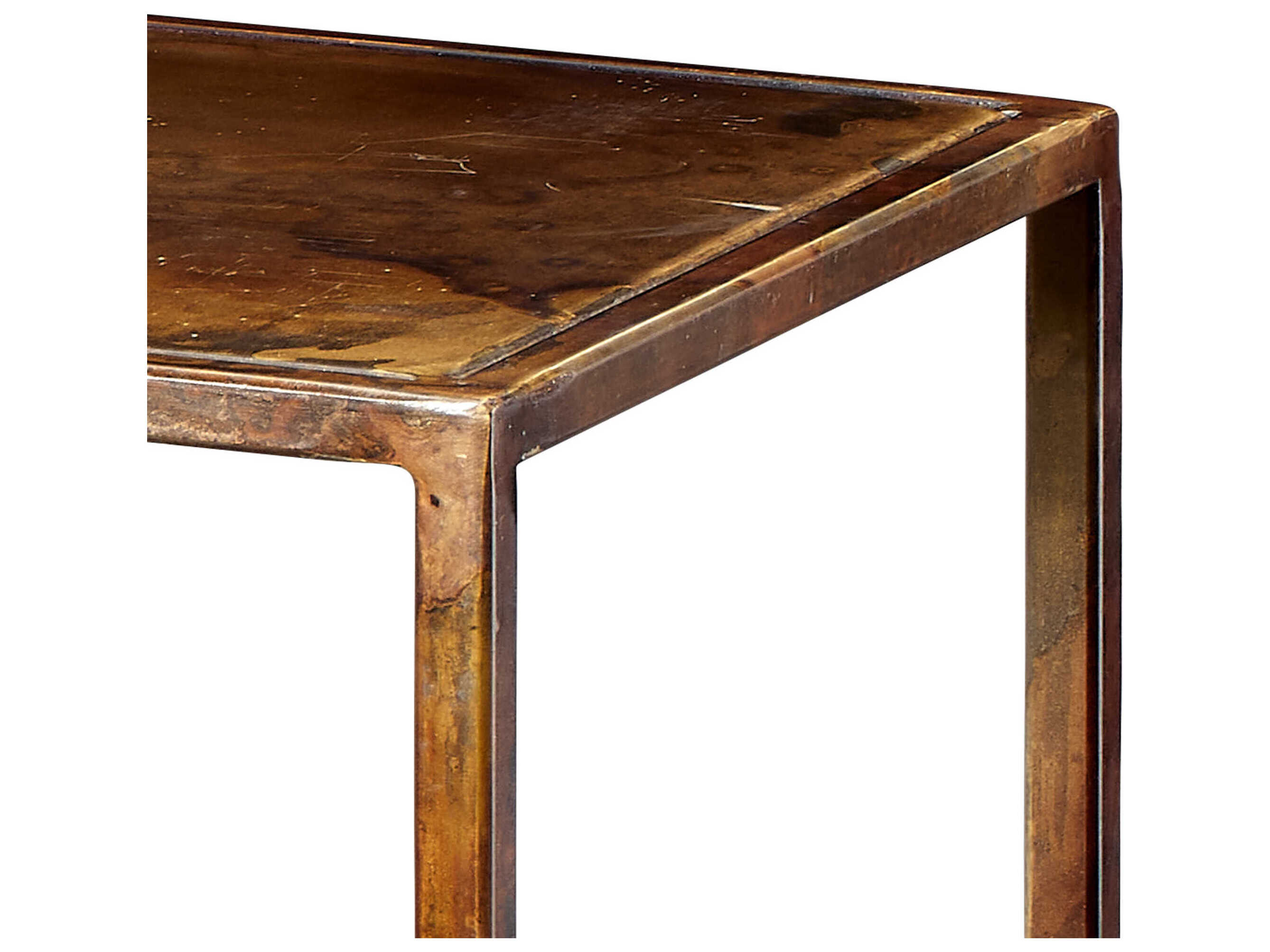 Jamie Young Royal Rectangular Metal Acid Washed Console Table