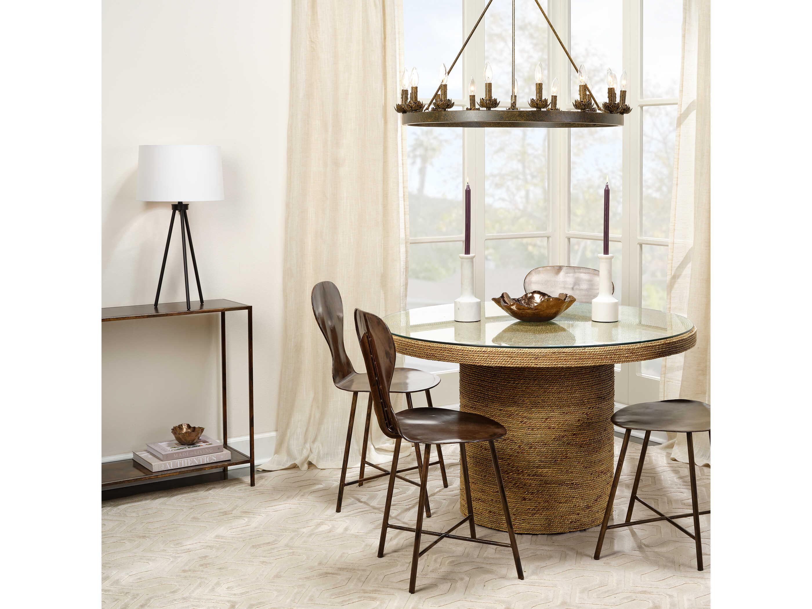 Jamie Young Royal Rectangular Metal Acid Washed Console Table