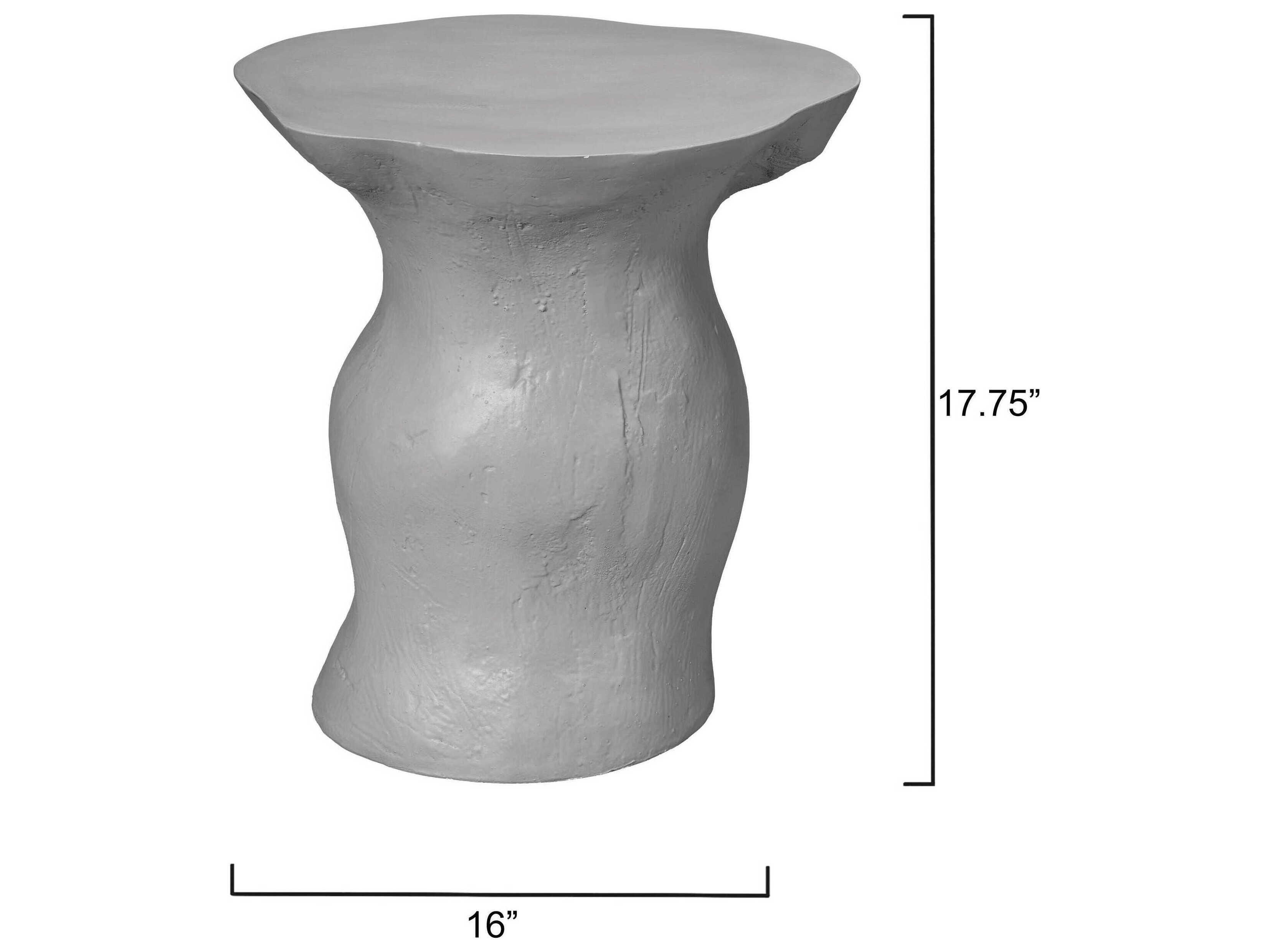 Jamie Young Sculpt Fiberglass Cement Rustic Side Table