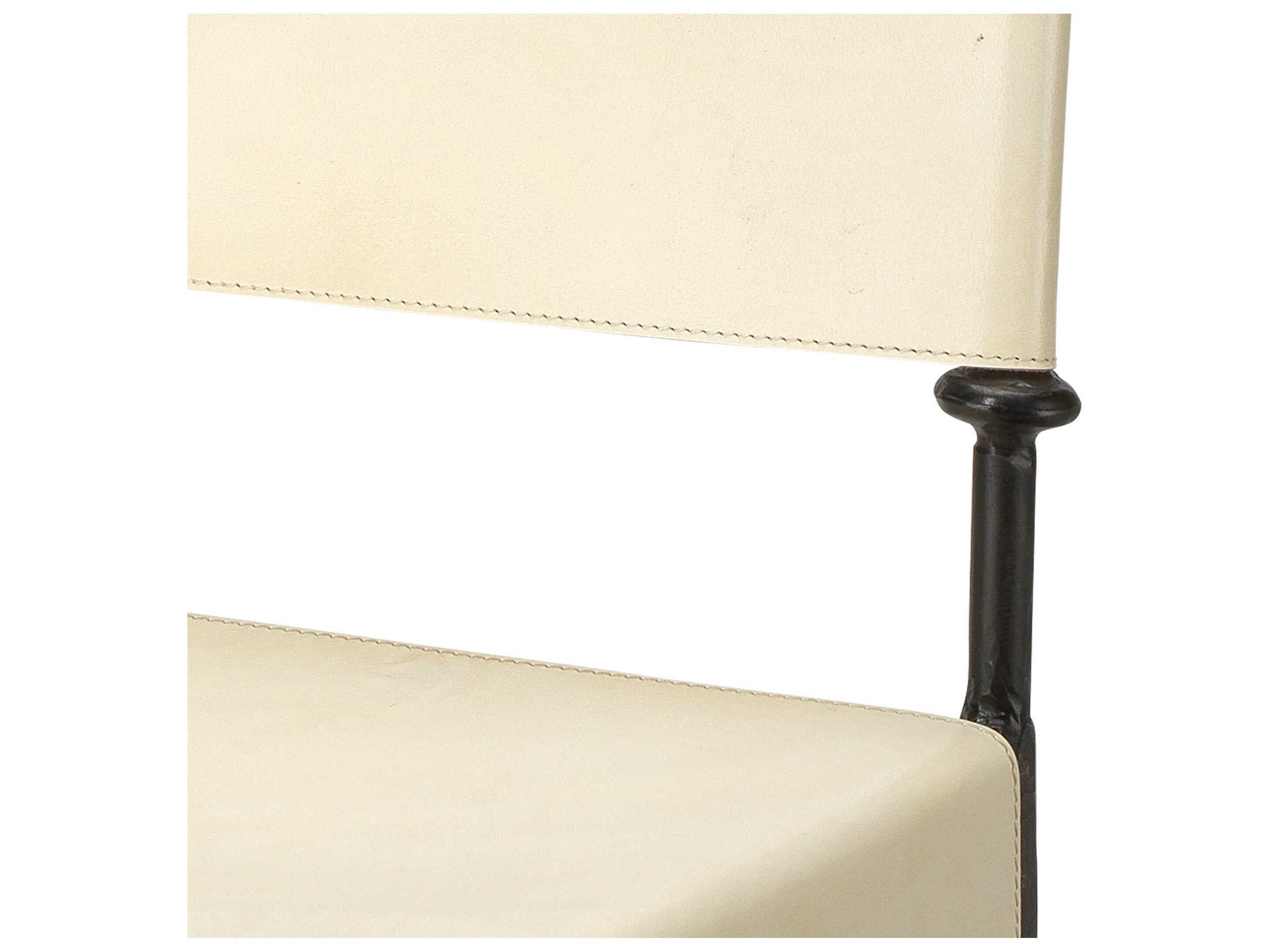 Jamie Young Leather Black Upholstered Side Dining Chair