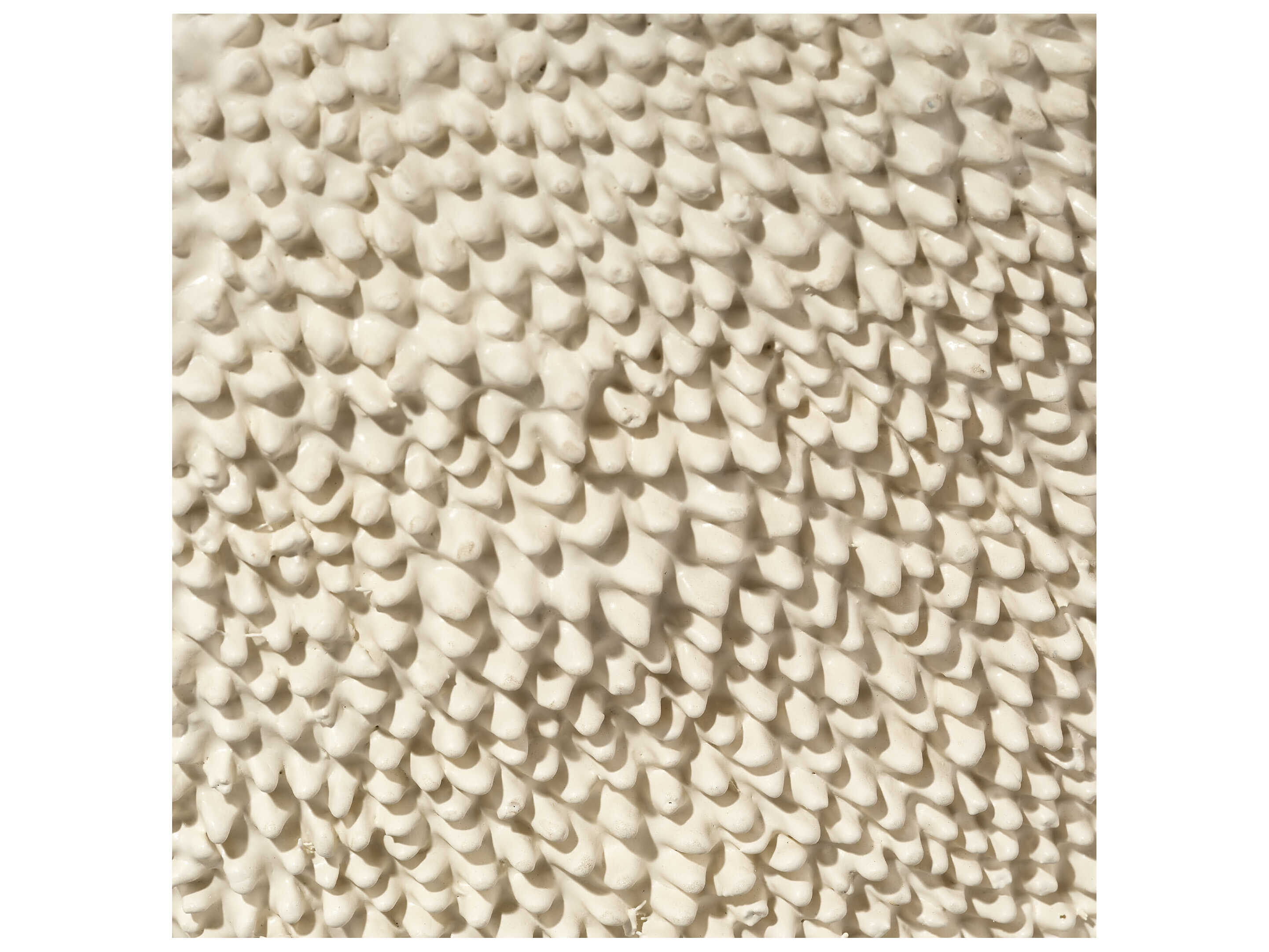 Jamie Young Uni Side End Fiberglass Cream White Table