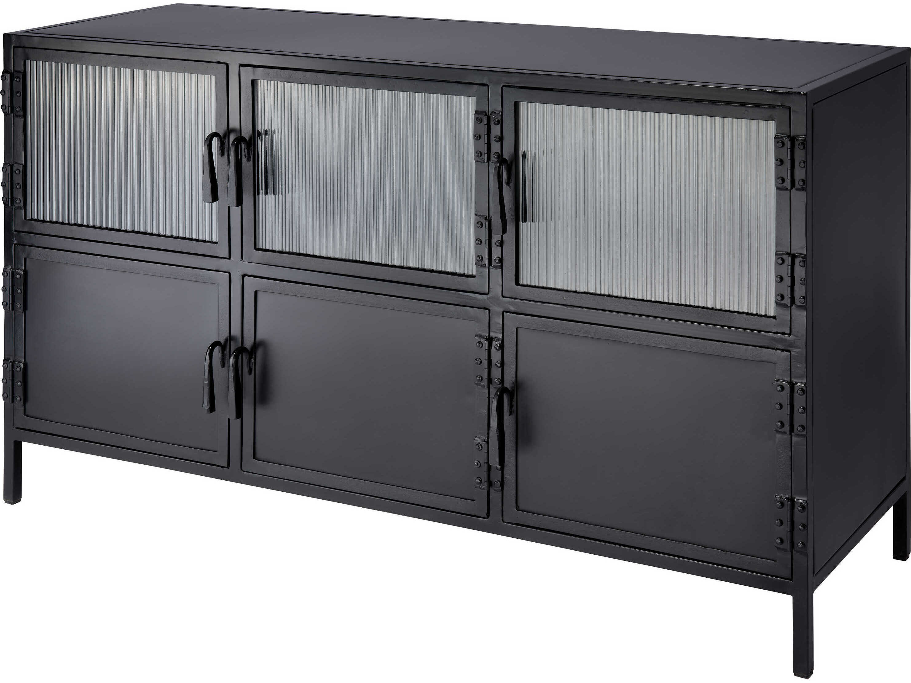 Jamie Young Vitrino Rectangular Metal Black Console Table