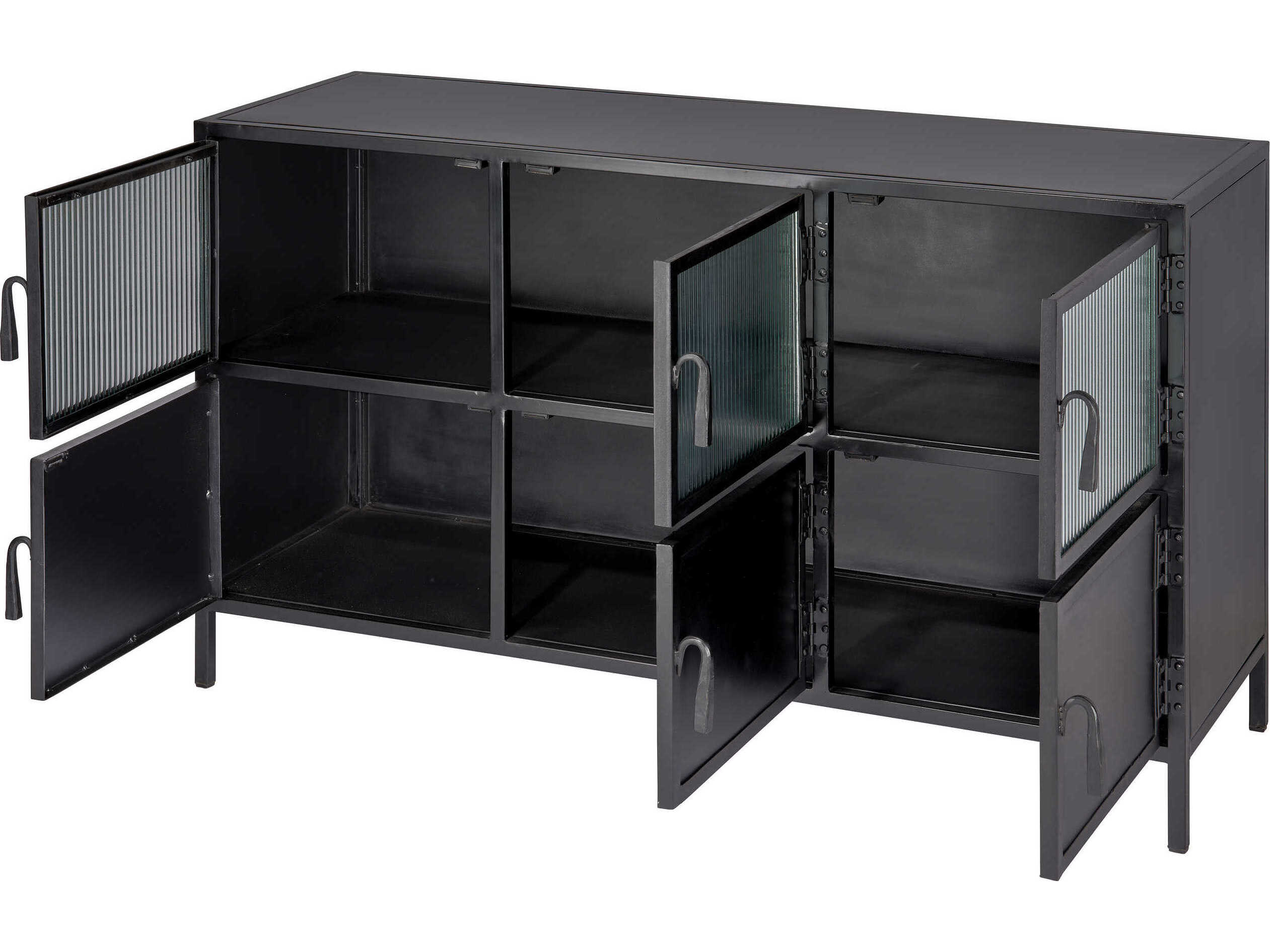 Jamie Young Vitrino Rectangular Metal Black Console Table