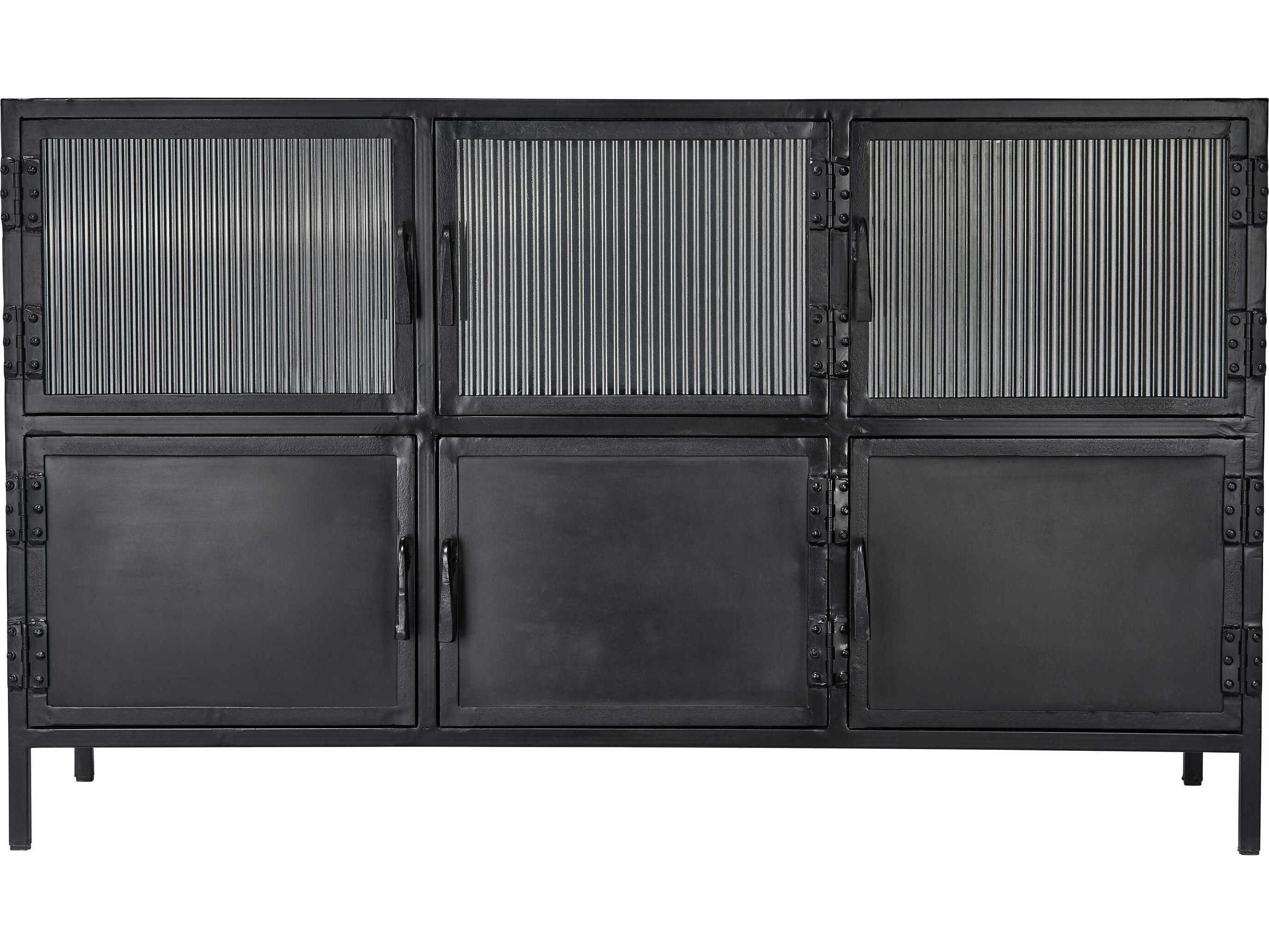 Jamie Young Vitrino Rectangular Metal Black Console Table