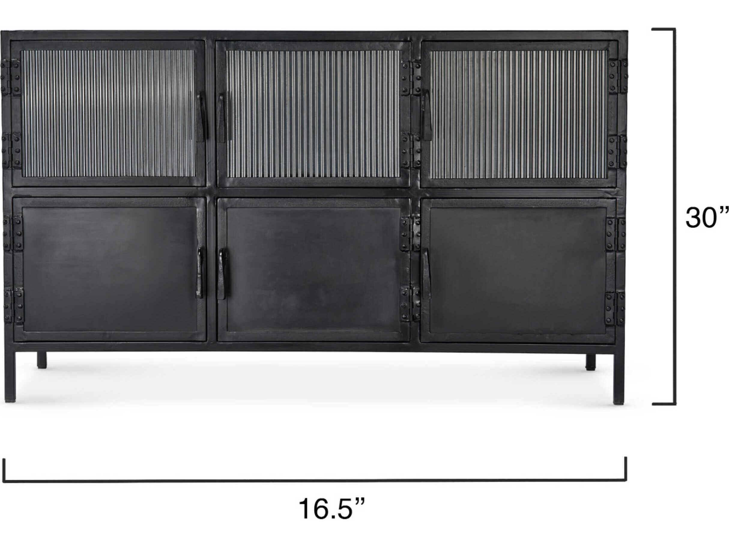 Jamie Young Vitrino Rectangular Metal Black Console Table