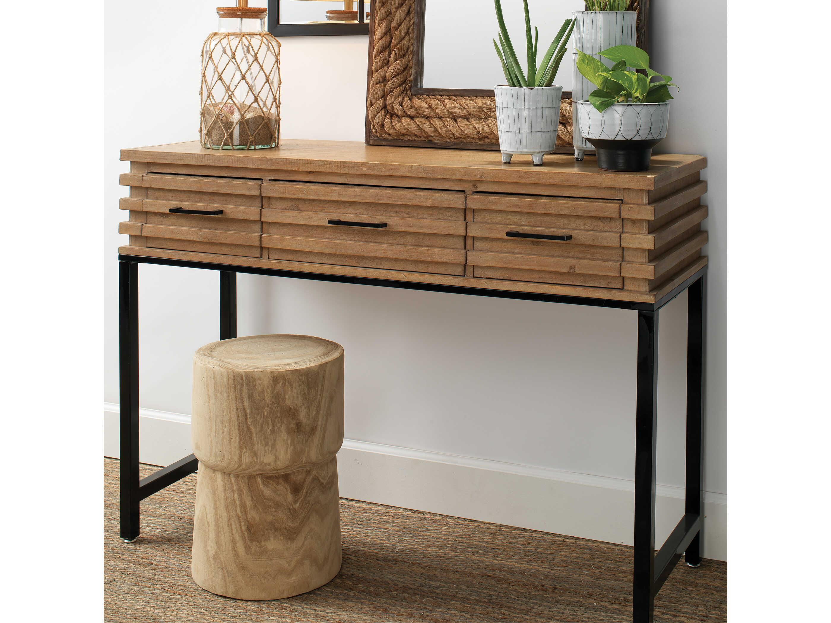 Jamie Young Round Natural Wood End Table